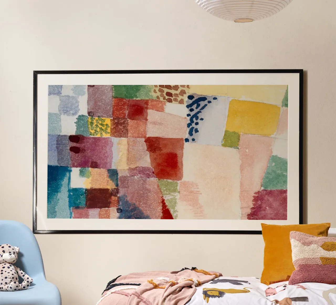 Paul Klee Hammamet Motif: Patchw acquerello astratto Bauhaus poster con telaio in alluminio da NorwesClub