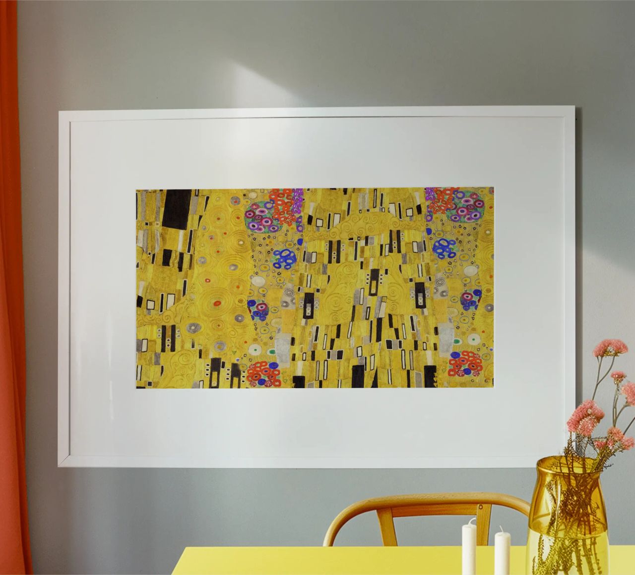 Klimt's "The Kiss" - Art Nouveau Golden Embrace & Detail poster by NorwesClub