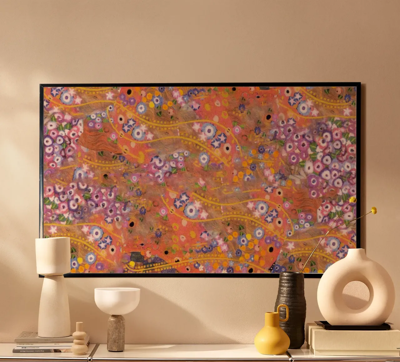 I "Serpenti d'acqua II" di Klimt - Modelli acquatici simbolisti poster con telaio in legno da NorwesClub