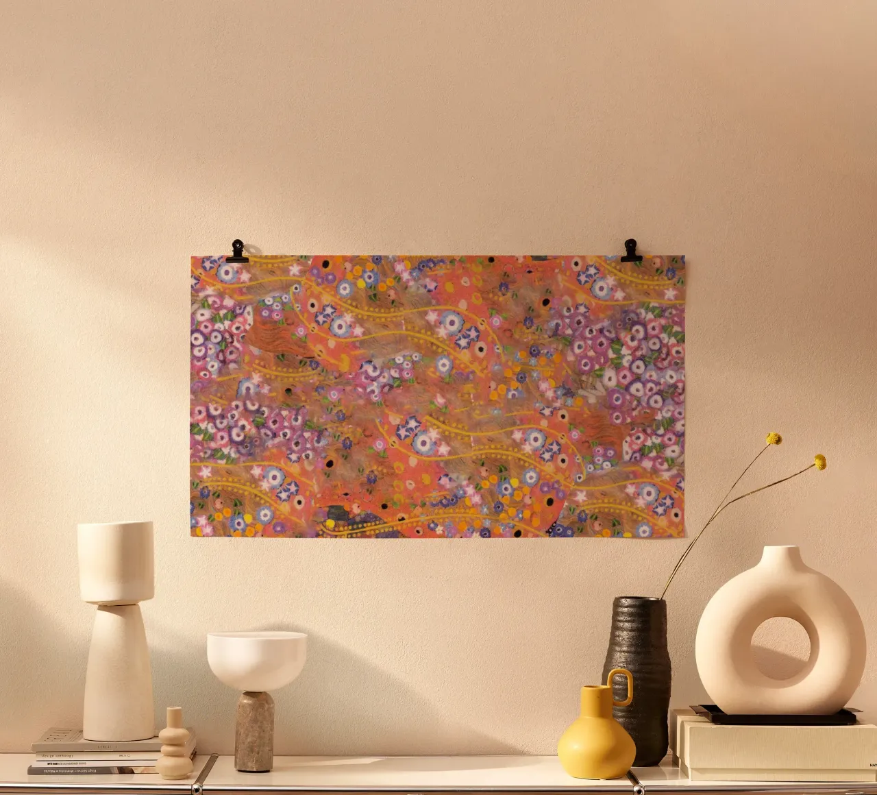 I "Serpenti d'acqua II" di Klimt - Modelli acquatici simbolisti poster con telaio in legno da NorwesClub