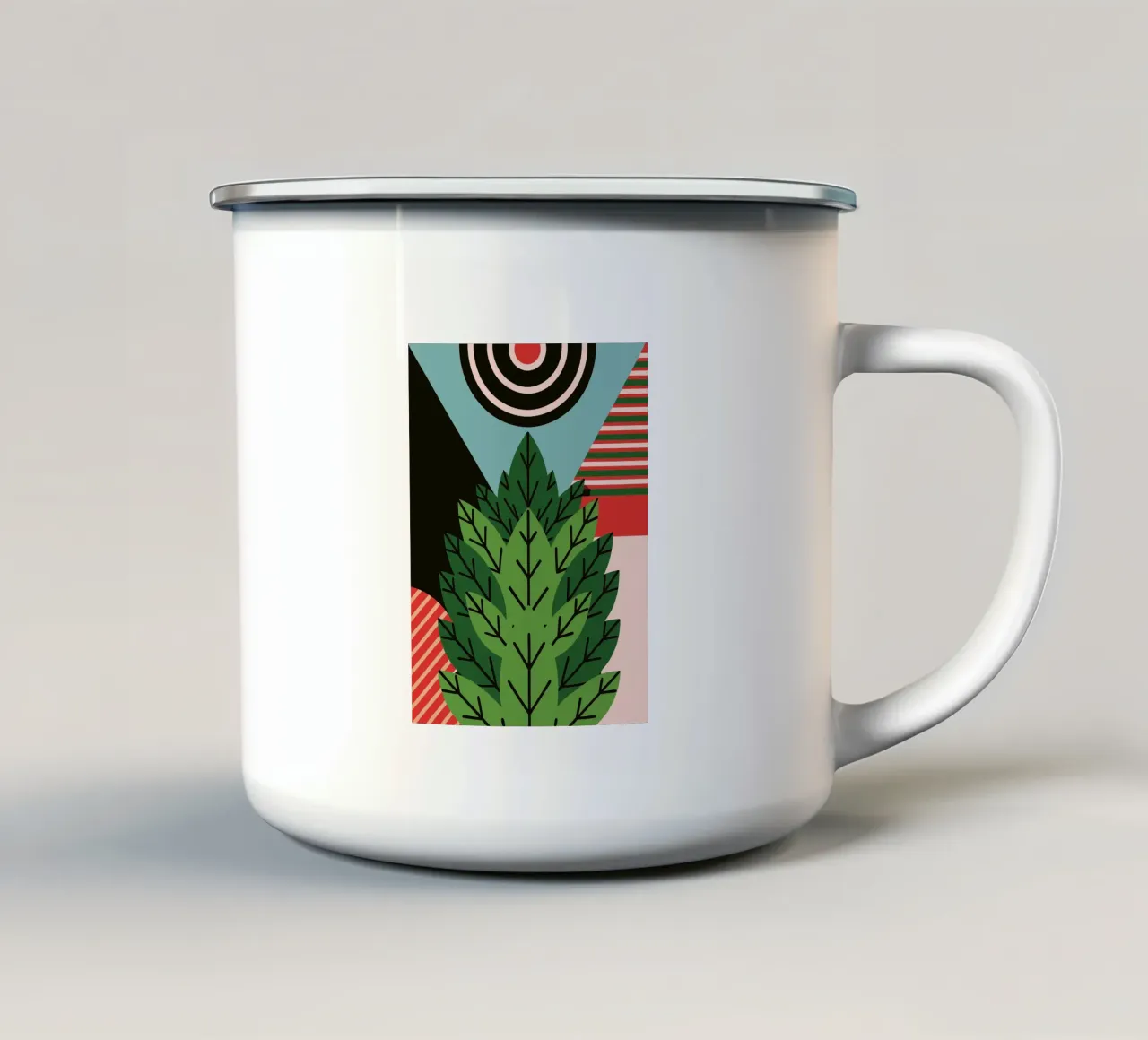 Greenery enamel mug by LOOK DIFFERENT