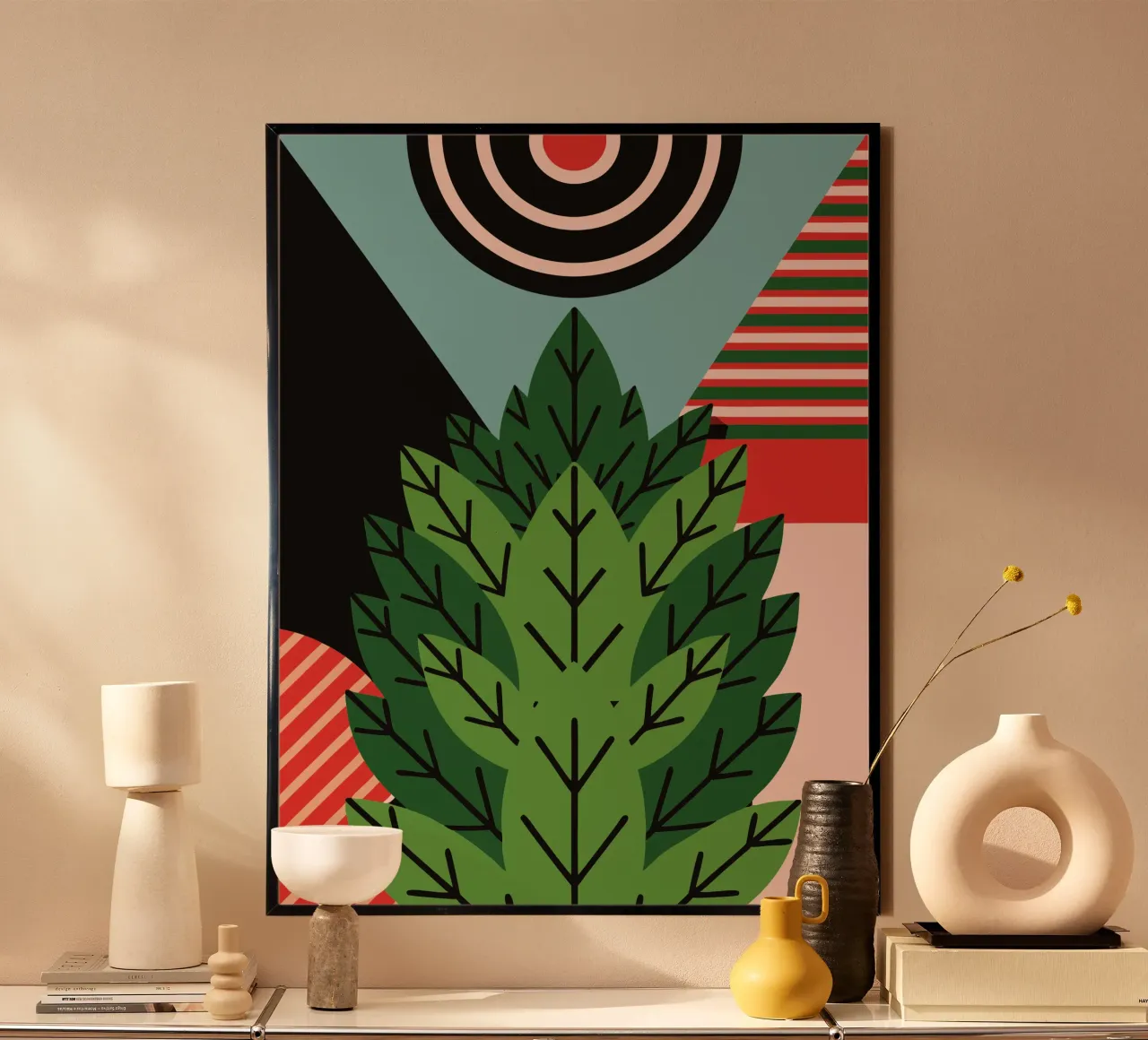 Verde poster con telaio in plastica da LOOK DIFFERENT