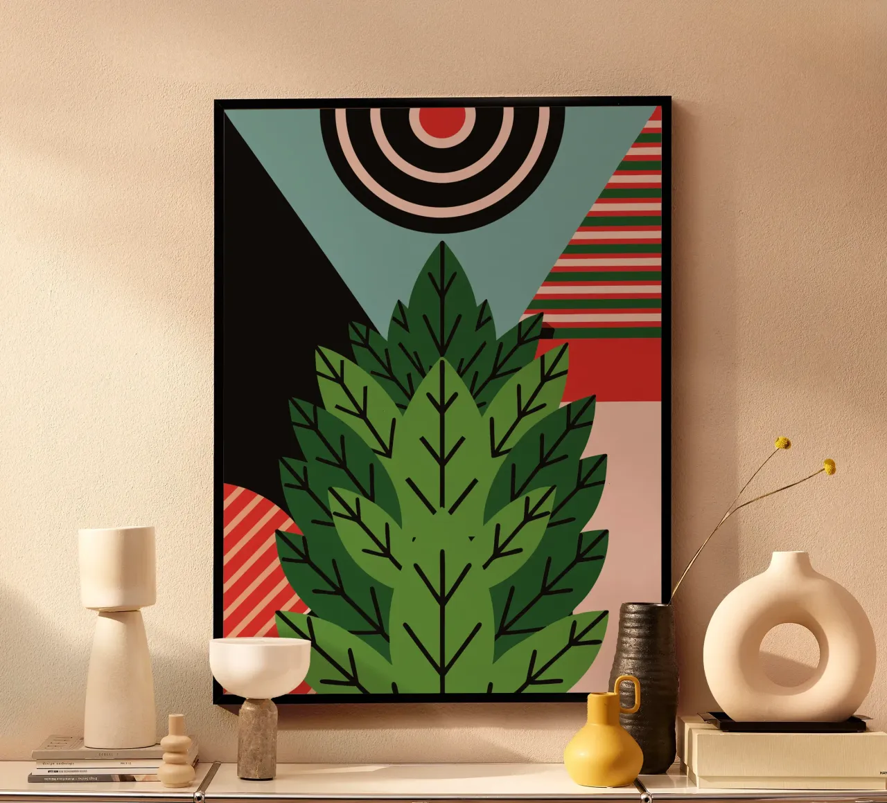 Verde poster con telaio in plastica da LOOK DIFFERENT