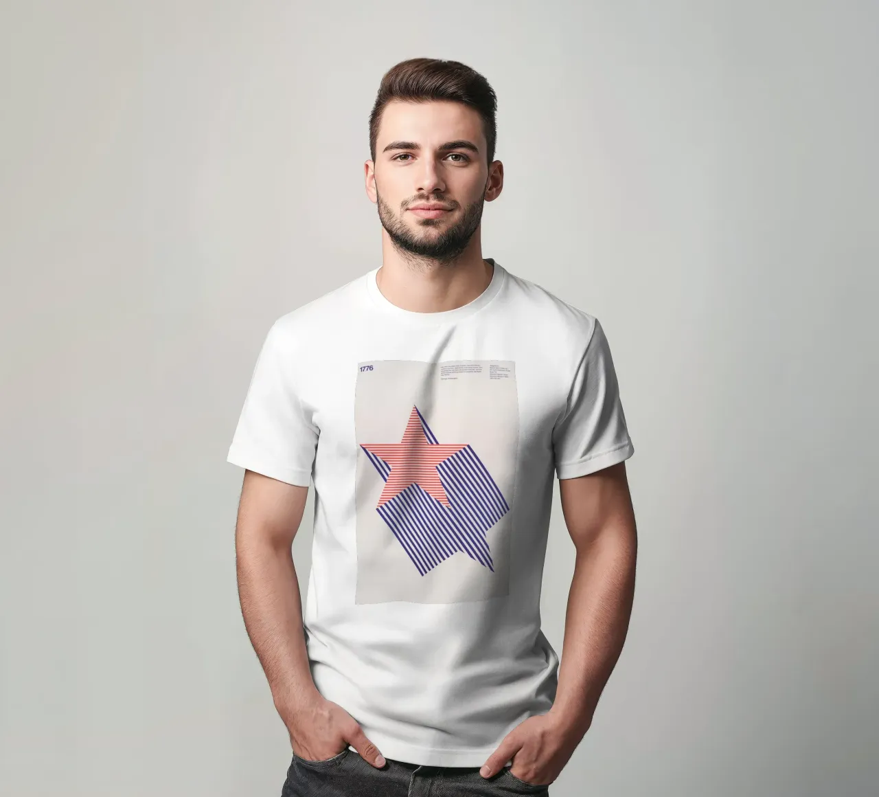 1776 Bicentenario - Design retrò di stelle grafiche t-shirt da NorwesClub