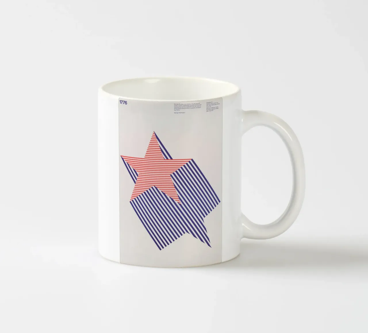 1776 Bicentenario - Design retrò di stelle grafiche tazza in ceramica da NorwesClub