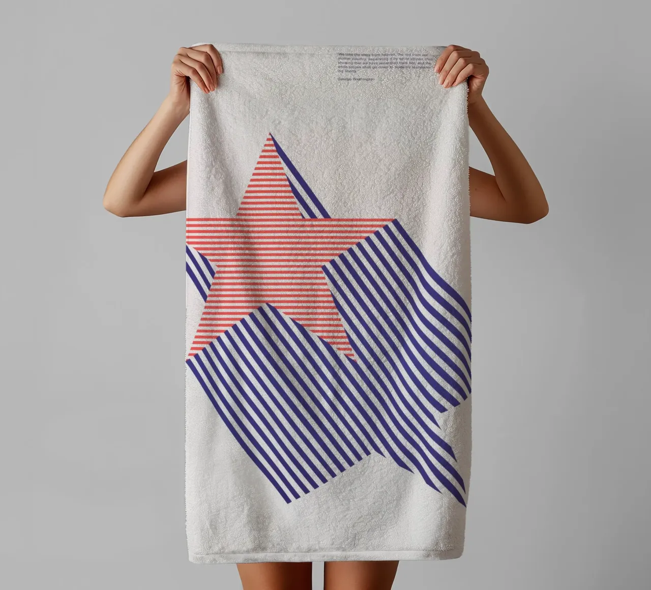 1776 Bicentenario - Design retrò di stelle grafiche asciugamano da bagno da NorwesClub