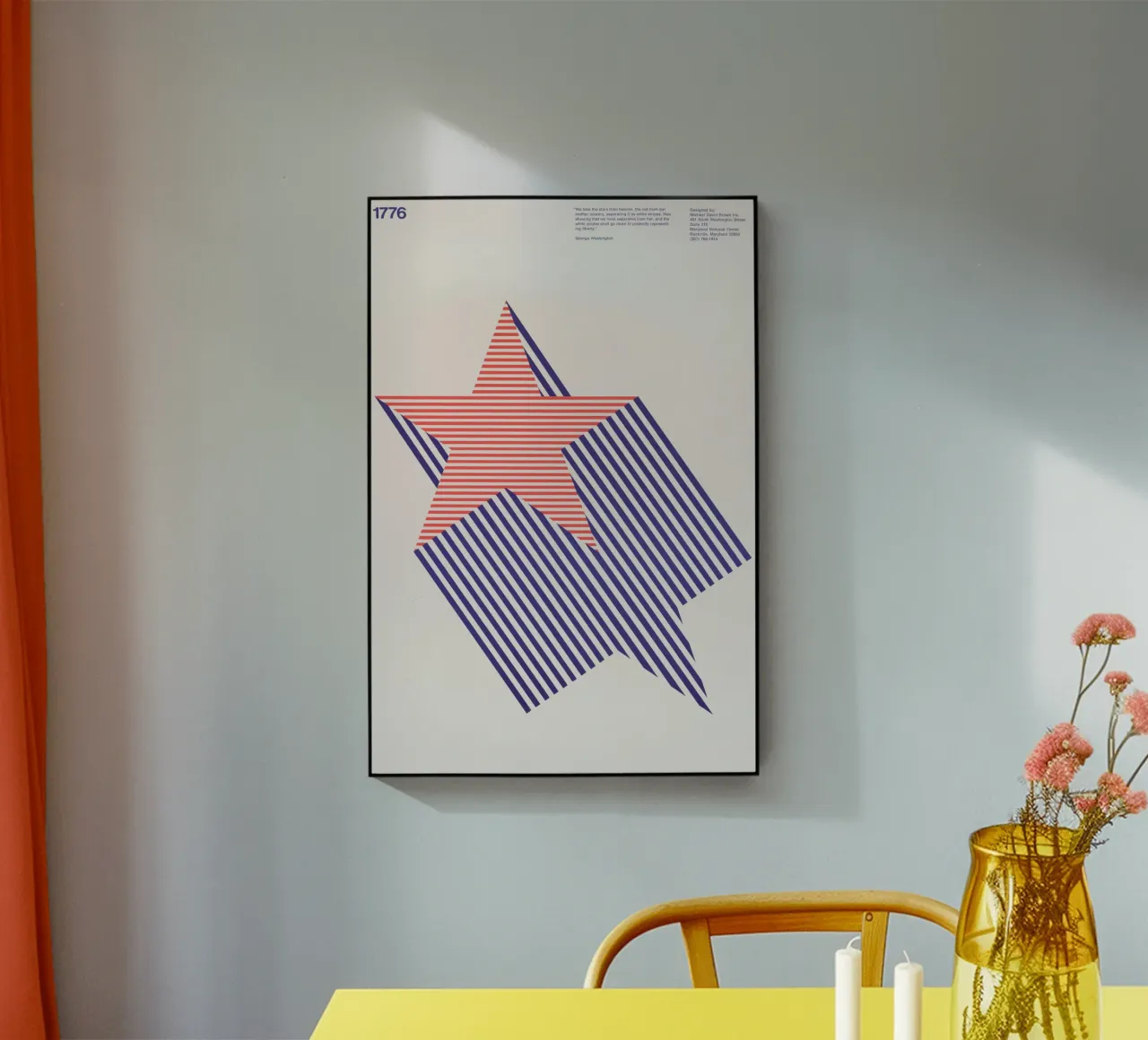1776 Bicentenario - Design retrò di stelle grafiche plexiglass da NorwesClub
