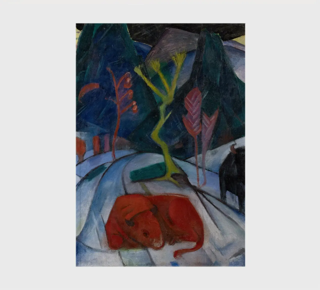 Franz Marc: Expressive Bison in Winter - Bold Modern Art Pri notebook by NorwesClub