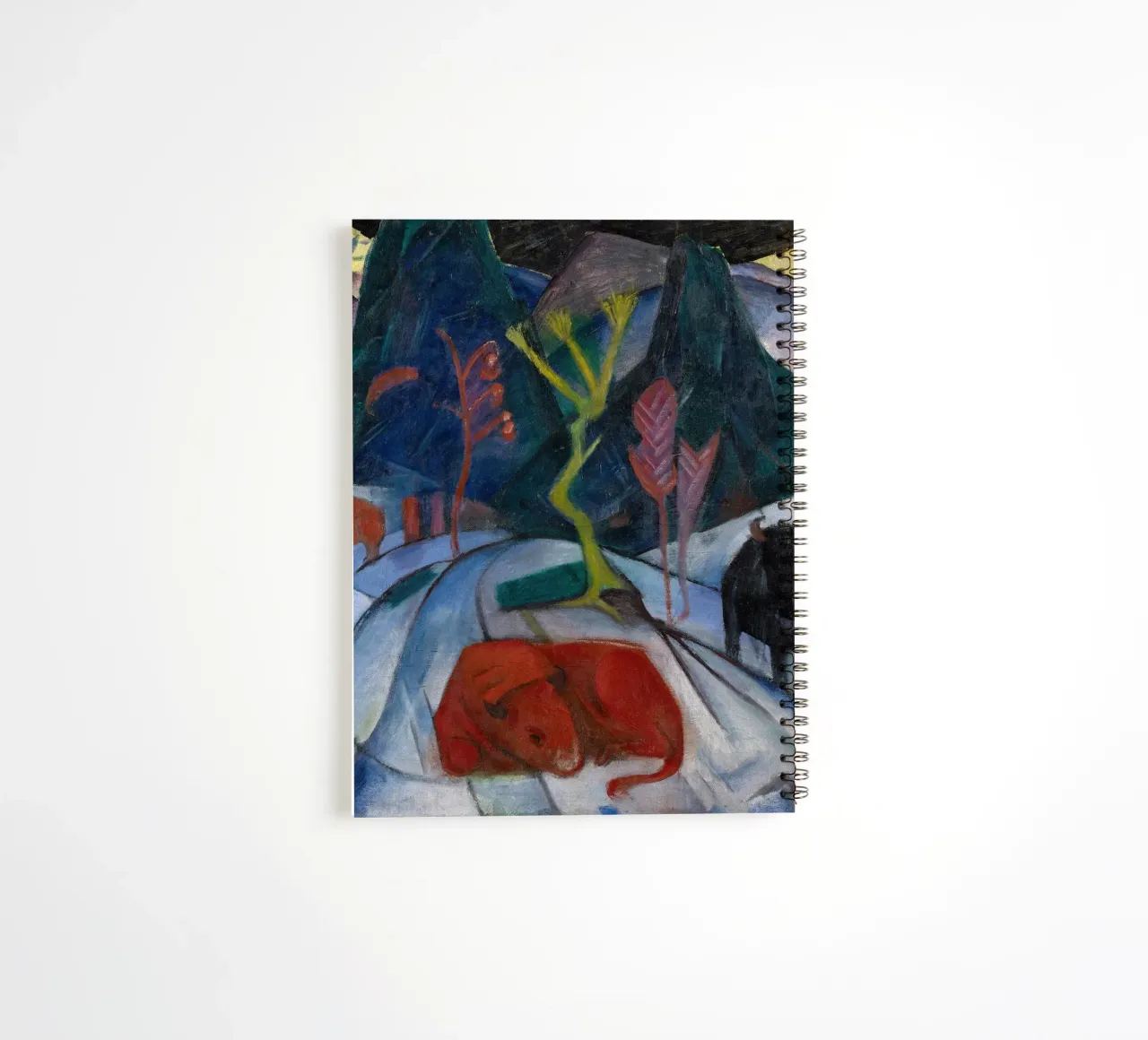 Franz Marc: Bisonte espressivo in inverno - Arte moderna in grassetto Pri diario ad anelli da NorwesClub