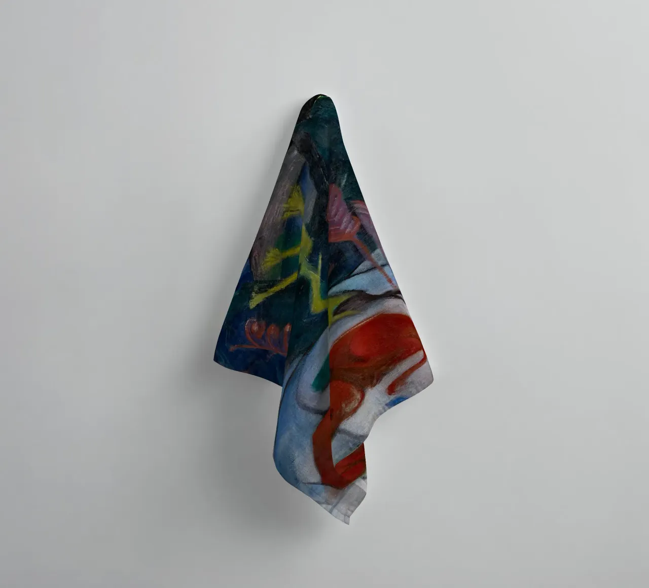 Franz Marc: Bisonte espressivo in inverno - Arte moderna in grassetto Pri asciugamano da bagno da NorwesClub