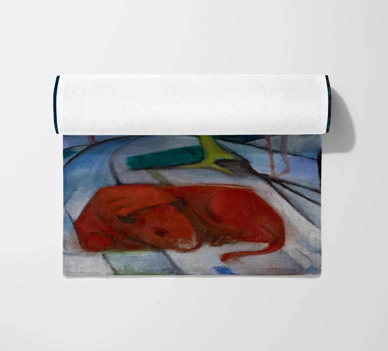 Franz Marc: Bisonte espressivo in inverno - Arte moderna in grassetto Pri telo mare da NorwesClub