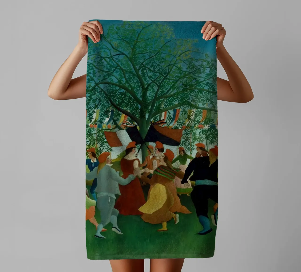 Henri Rousseau: Independence Celebration - Naive Folk Art Pr towel by NorwesClub