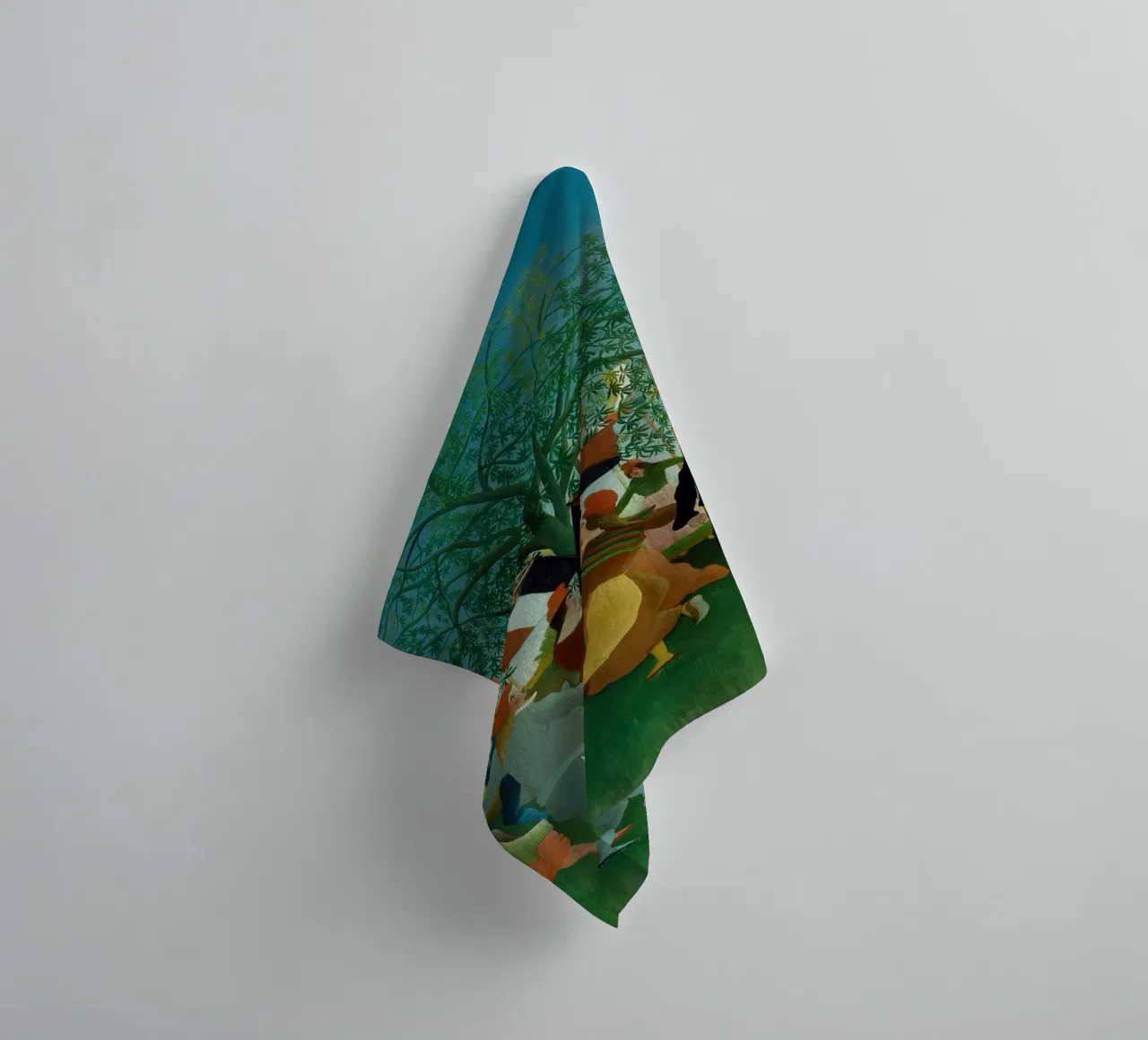 Henri Rousseau: Independence Celebration - Naive Folk Art Pr towel by NorwesClub