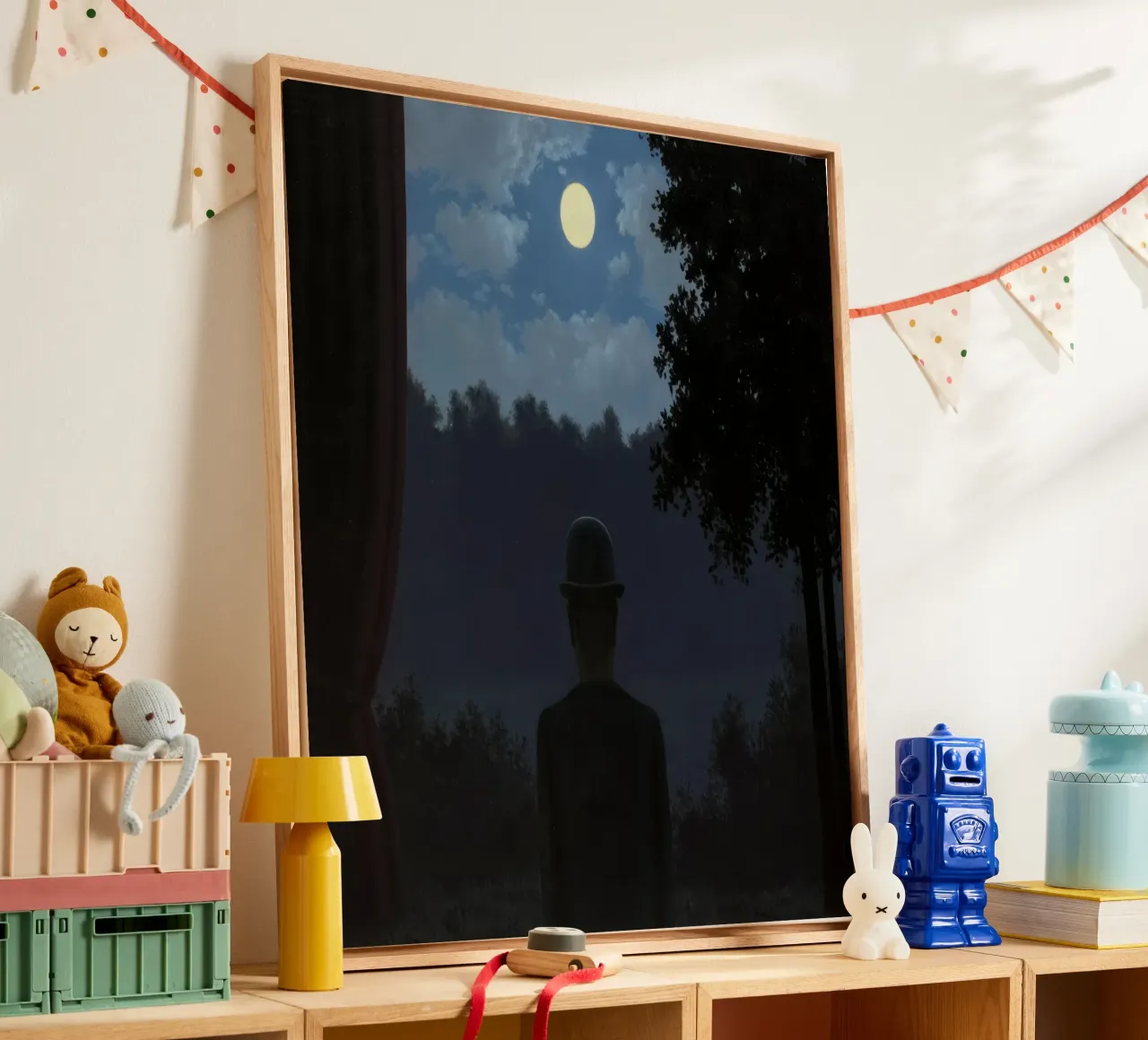 René Magritte: "Appuntamento con il piacere" - Notte surreale P tela con Cornice a cassetta da NorwesClub