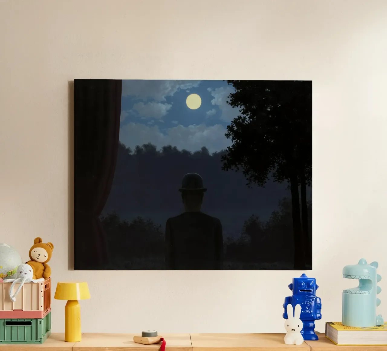 René Magritte: "Appuntamento con il piacere" - Notte surreale P tela con Cornice a cassetta da NorwesClub