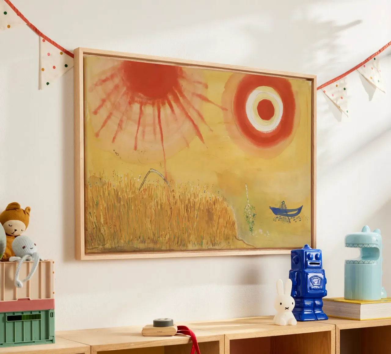 Marc Chagall: "Korenveldmiddag" - suggestieve balletkunst canvas met Baklijst van NorwesClub