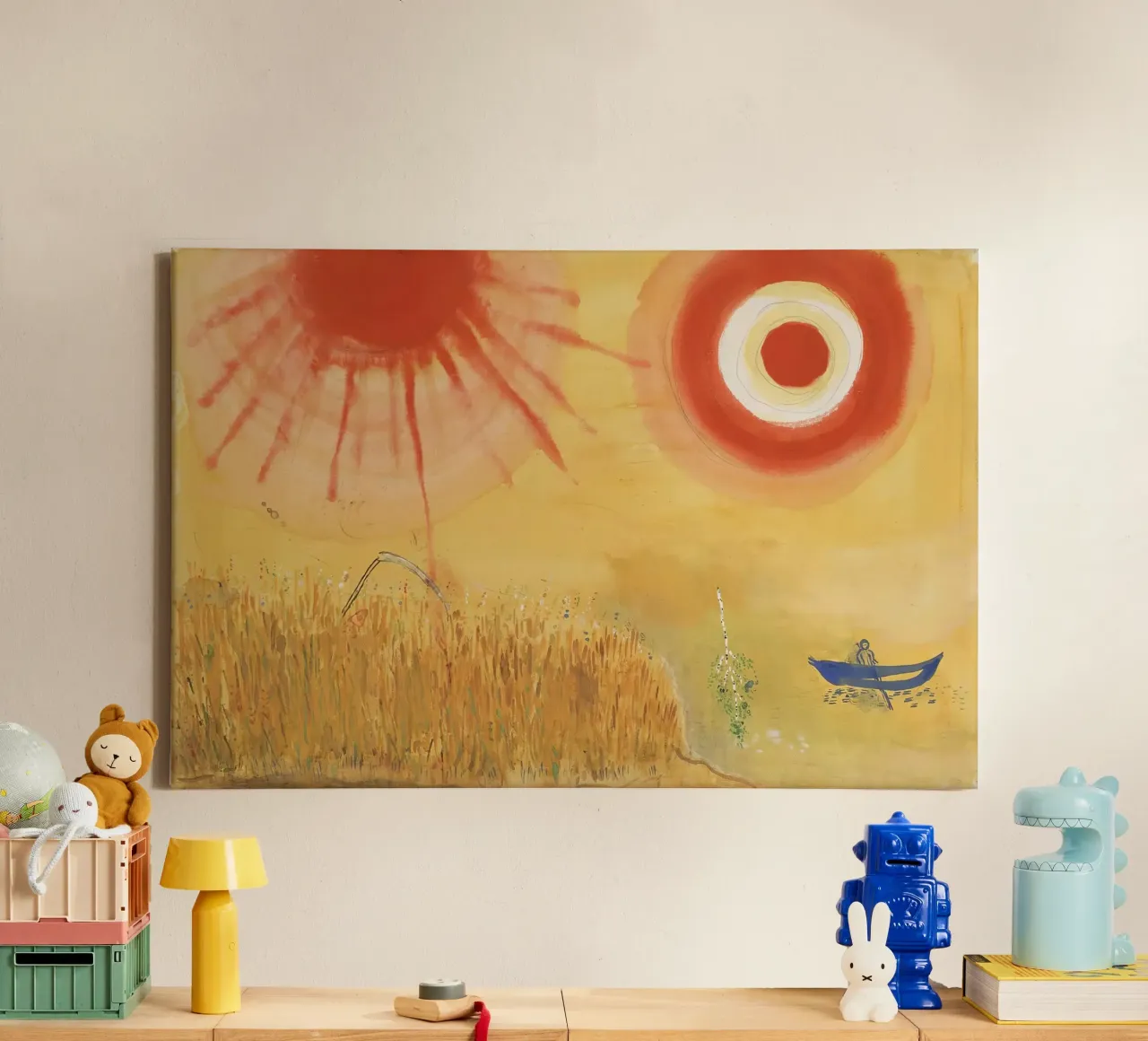 Marc Chagall: "Korenveldmiddag" - suggestieve balletkunst canvas met Baklijst van NorwesClub