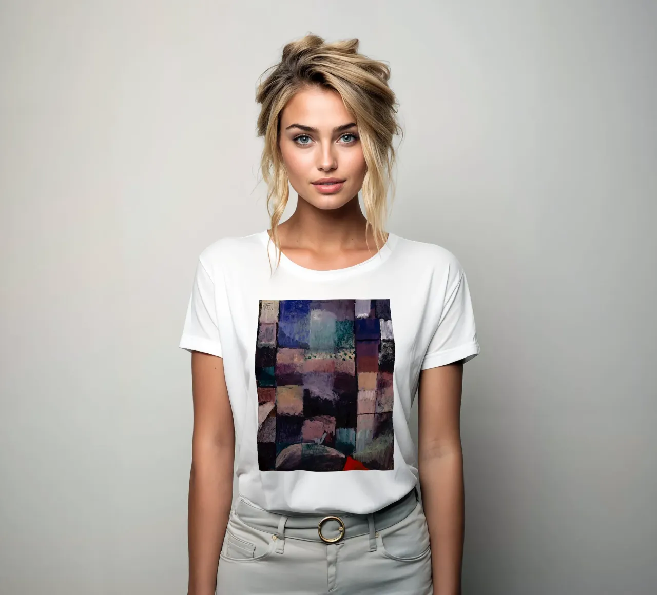 Paul Klee: Hammamet Motif - Abstract Color Blocks Masterpiec women's fitted t-shirt by NorwesClub