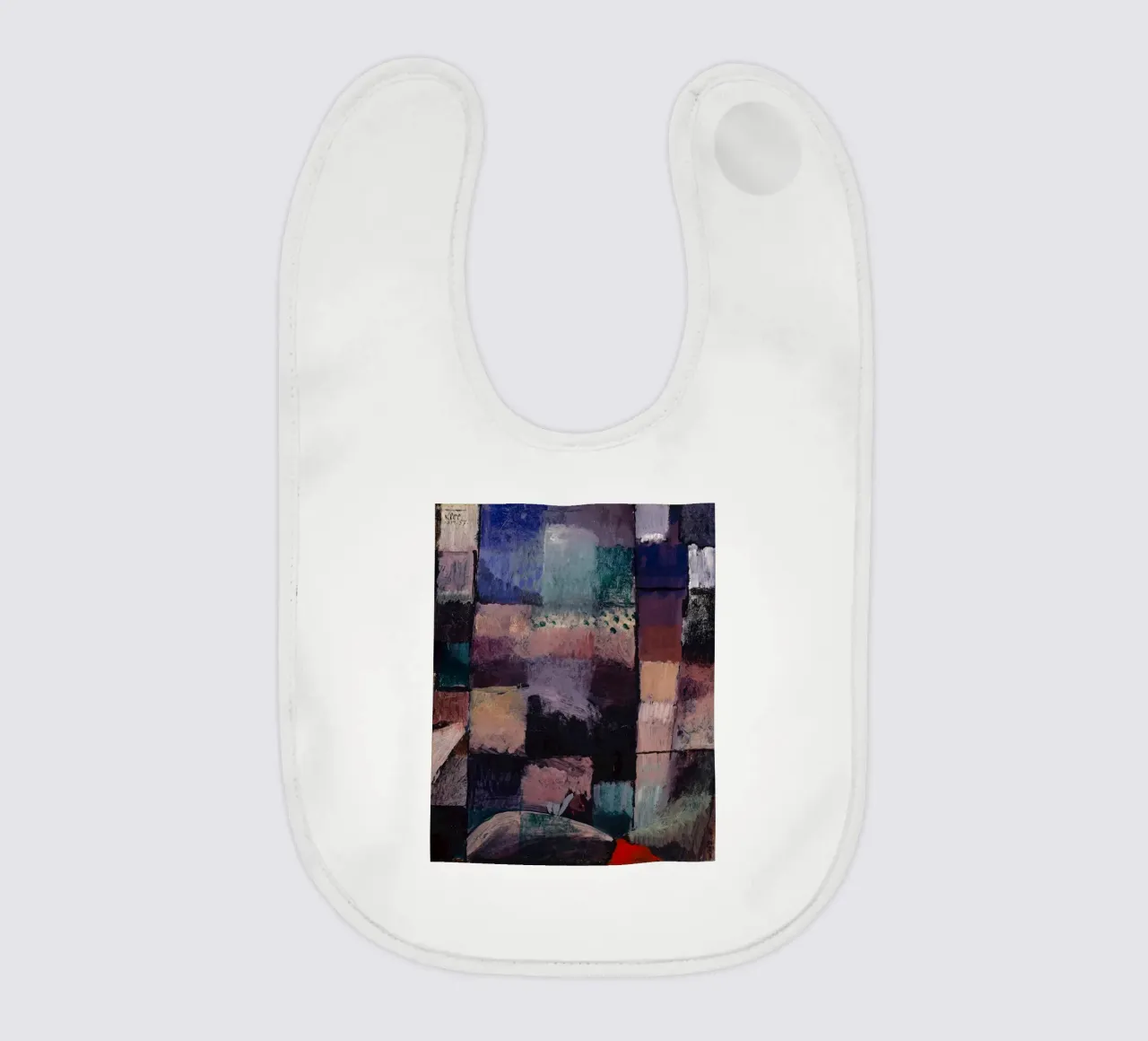 Paul Klee: Hammamet Motif - Abstract Color Blocks Masterpiec baby bib by NorwesClub