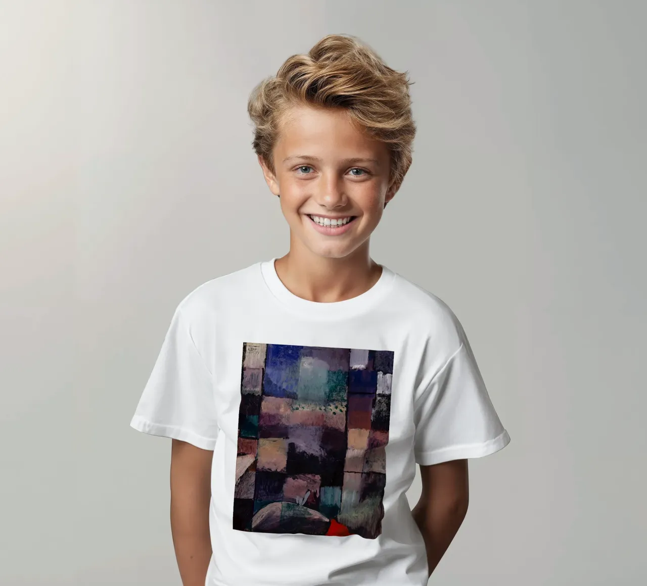 Paul Klee: Hammamet Motif - Abstract Color Blocks Masterpiec kids t-shirt by NorwesClub
