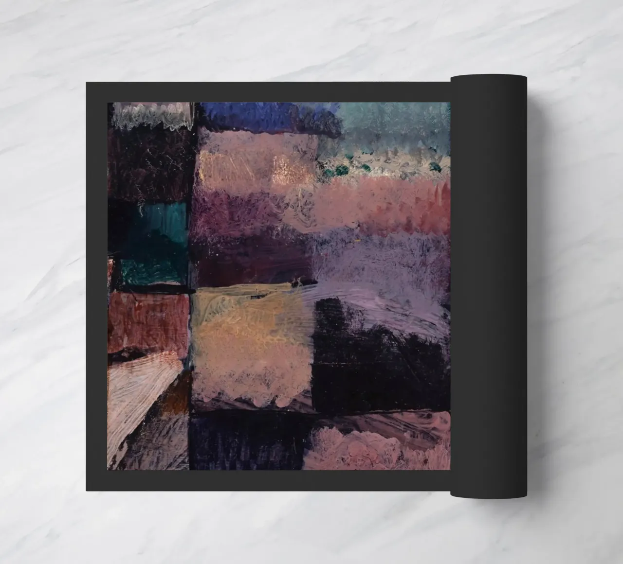 Paul Klee: Hammamet Motif - Abstract Color Blocks Masterpiec doormat by NorwesClub