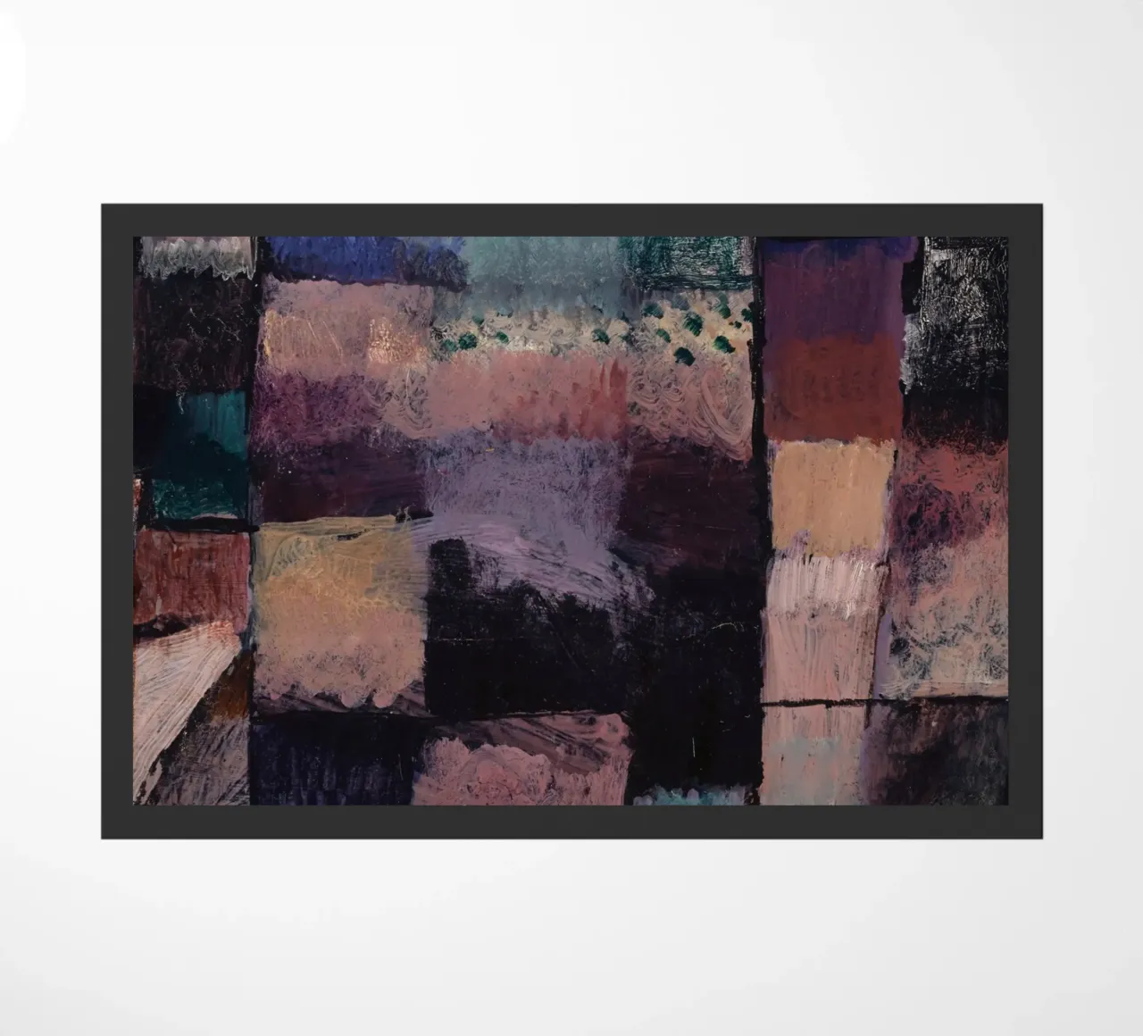 Paul Klee: Hammamet Motif - Abstract Color Blocks Masterpiec doormat by NorwesClub