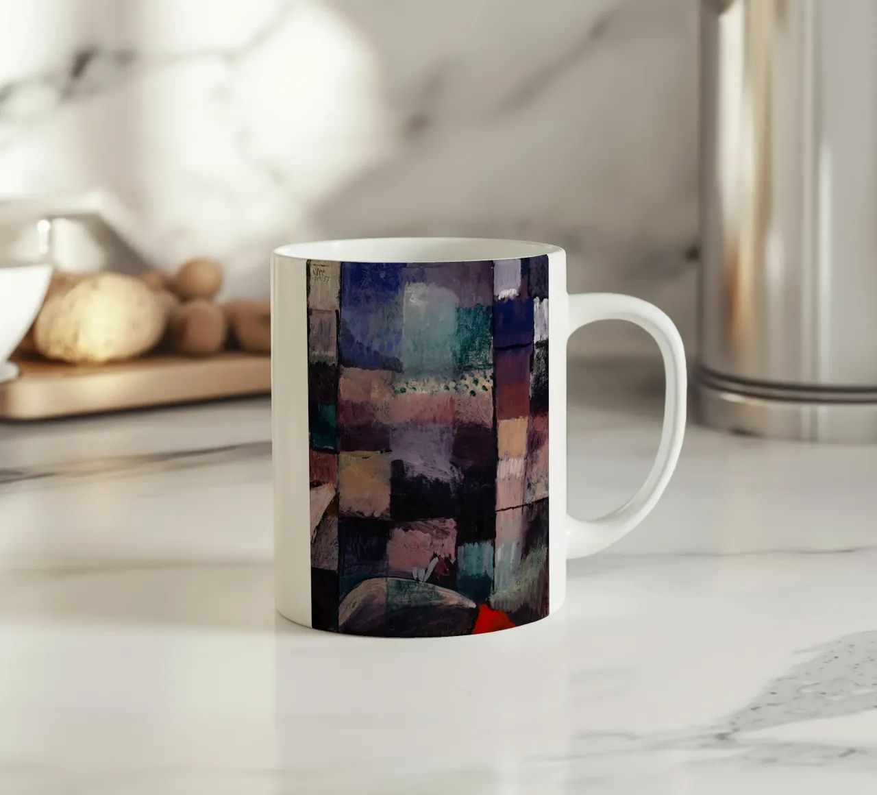 Paul Klee: Hammamet Motif - Abstract Color Blocks Masterpiec ceramic mug by NorwesClub