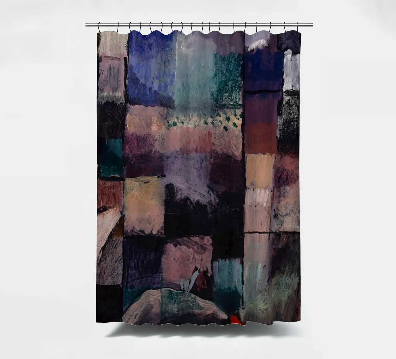 Paul Klee: Hammamet Motif - Abstract Color Blocks Masterpiec shower curtain by NorwesClub