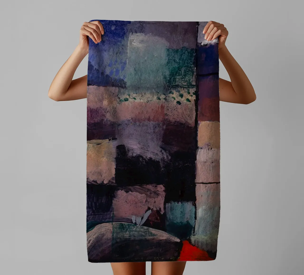 Paul Klee: Hammamet Motif - Abstract Color Blocks Masterpiec towel by NorwesClub
