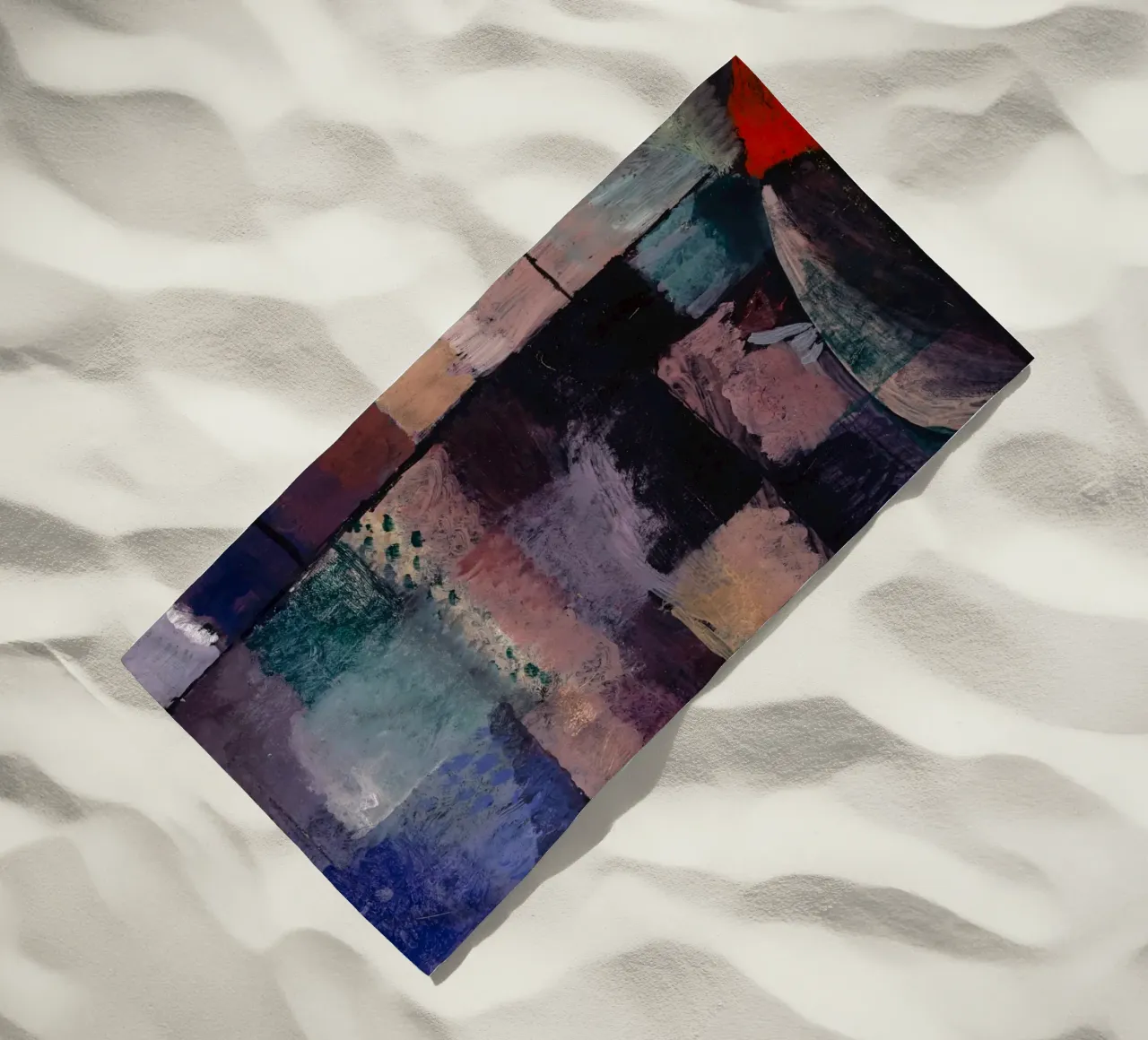 Paul Klee: Hammamet Motif - Abstract Color Blocks Masterpiec beach towel by NorwesClub