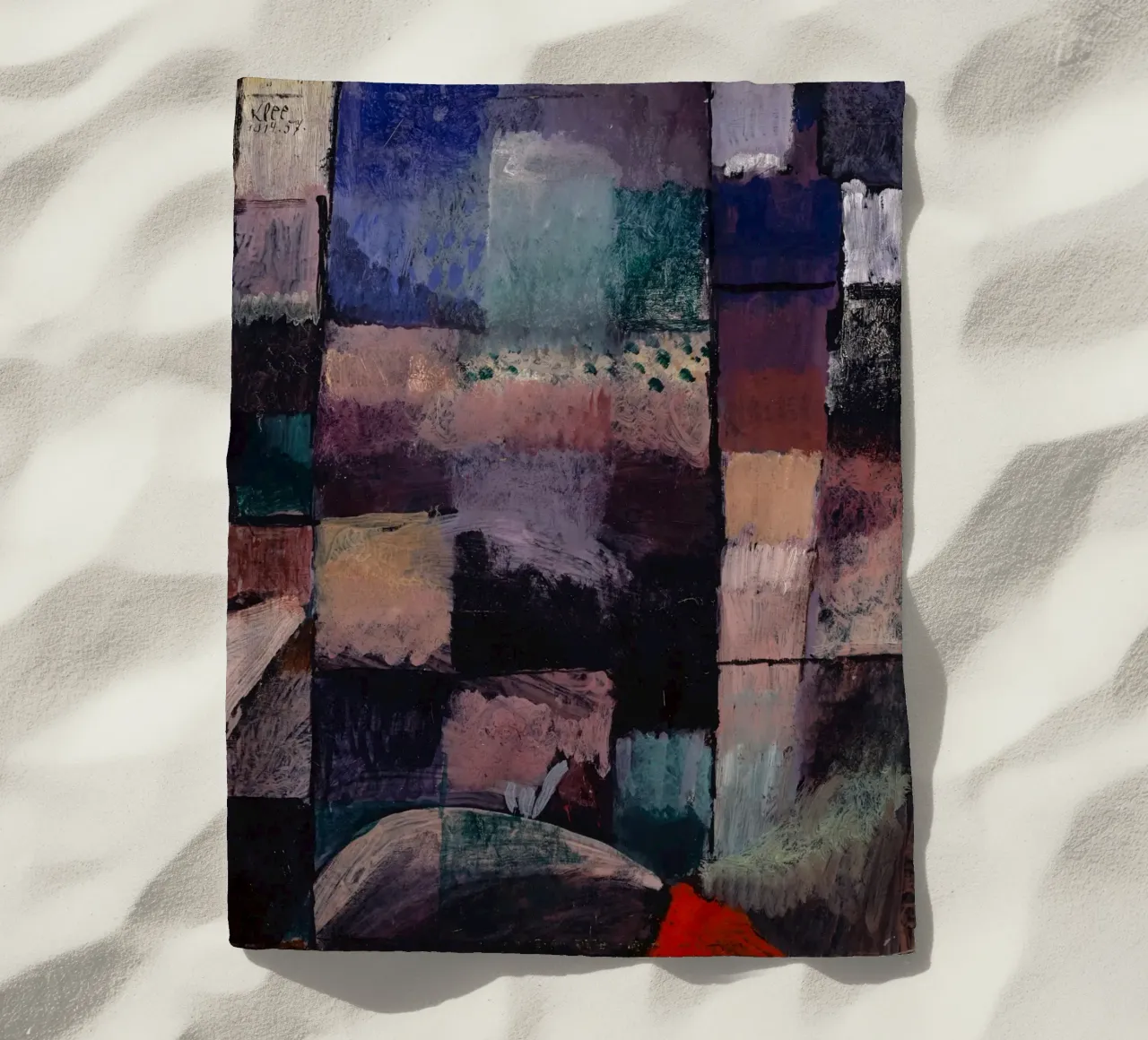 Paul Klee: Hammamet Motif - Abstract Color Blocks Masterpiec beach towel by NorwesClub