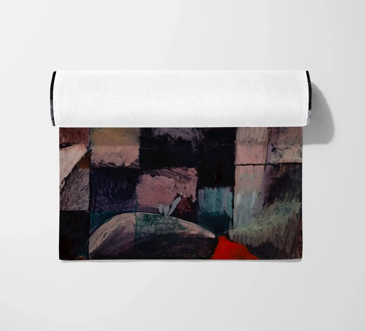 Paul Klee: Hammamet Motif - Abstract Color Blocks Masterpiec beach towel by NorwesClub