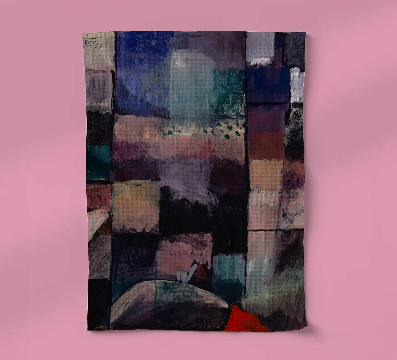 Paul Klee: Hammamet Motif - Abstract Color Blocks Masterpiec tea towel by NorwesClub