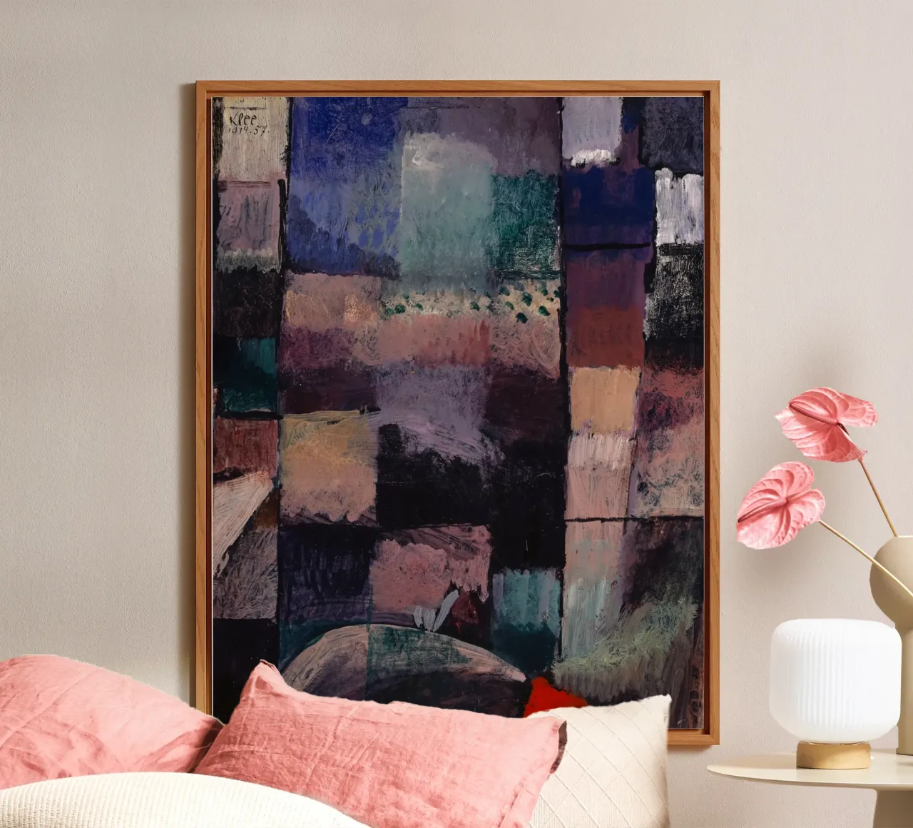 Paul Klee: Hammamet Motif - Abstract Color Blocks Masterpiec alu-dibond by NorwesClub