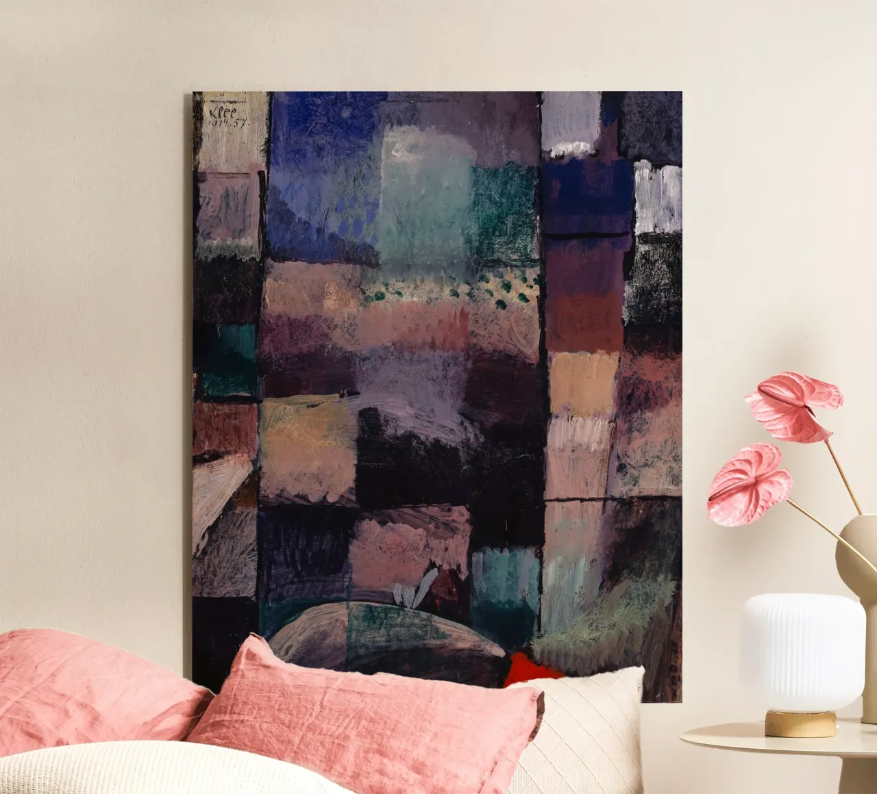 Paul Klee: Hammamet Motif - Abstract Color Blocks Masterpiec alu-dibond by NorwesClub