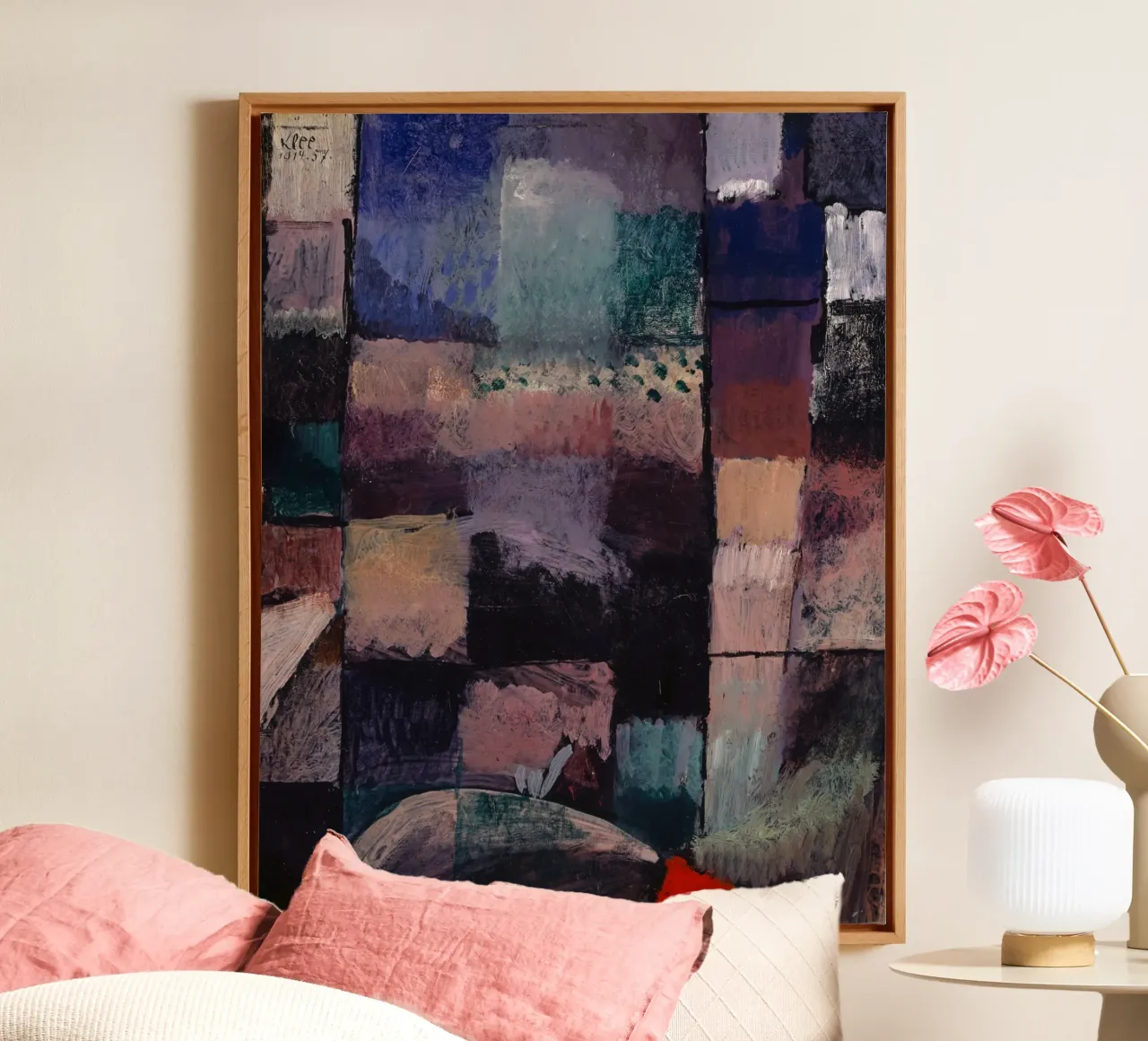 Paul Klee: Hammamet Motif - Abstract Color Blocks Masterpiec canvas by NorwesClub