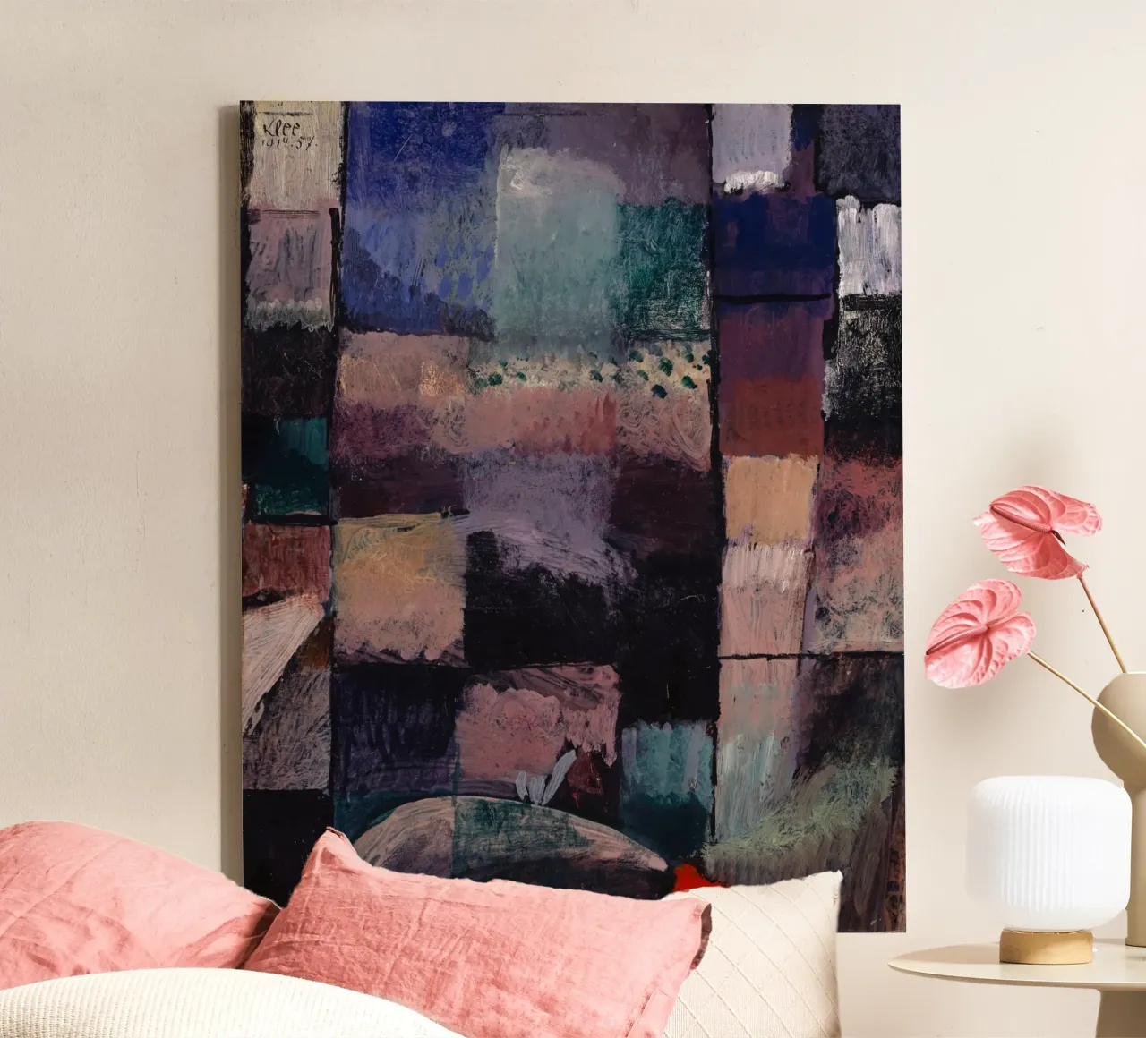 Paul Klee: Hammamet Motif - Abstract Color Blocks Masterpiec canvas by NorwesClub