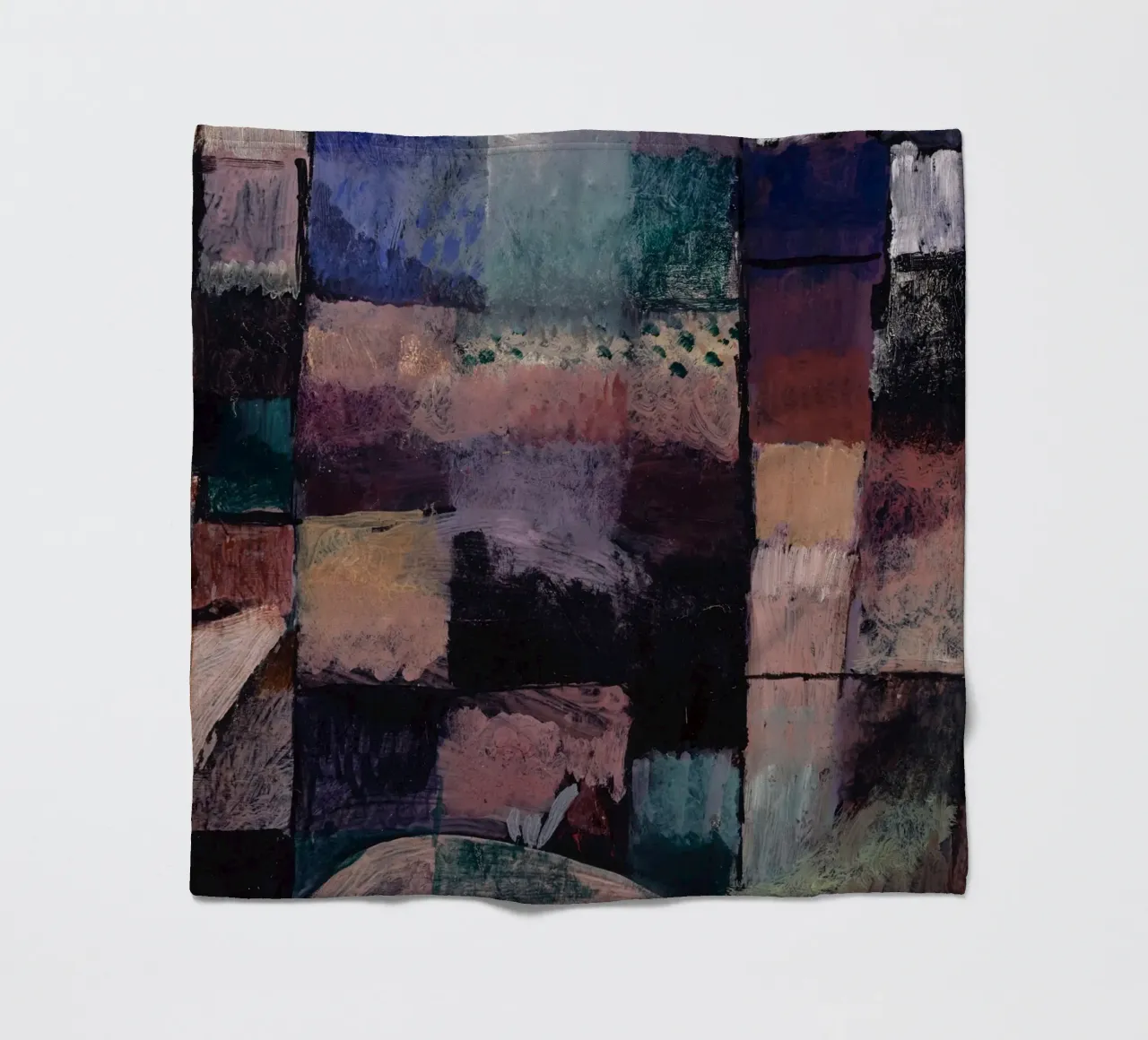 Paul Klee: Hammamet Motif - Abstract Color Blocks Masterpiec fleece blanket by NorwesClub