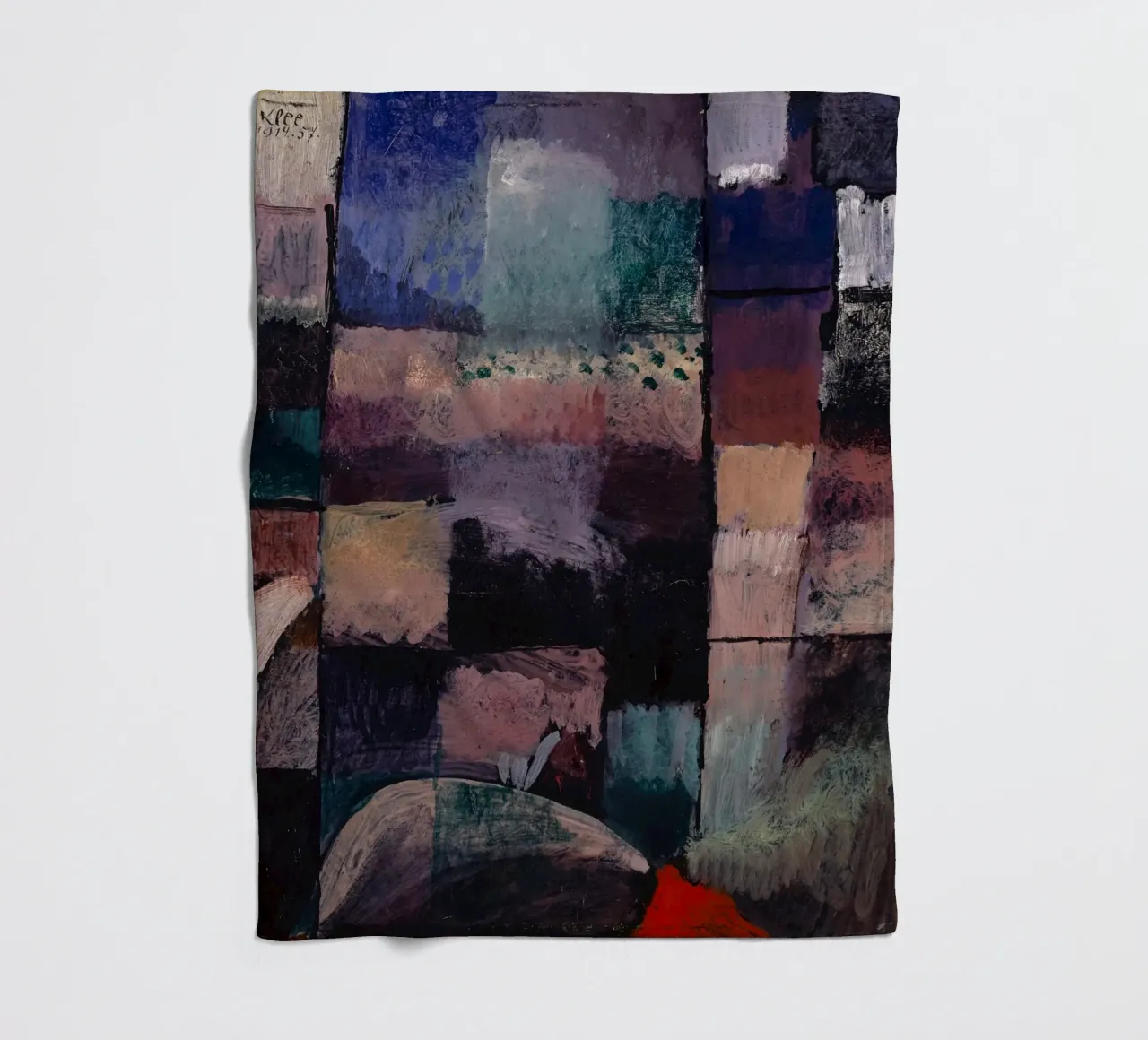 Paul Klee: Hammamet Motif - Abstract Color Blocks Masterpiec fleece blanket by NorwesClub