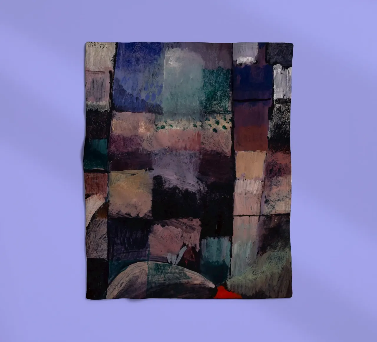Paul Klee: Hammamet Motif - Abstract Color Blocks Masterpiec fleece blanket by NorwesClub