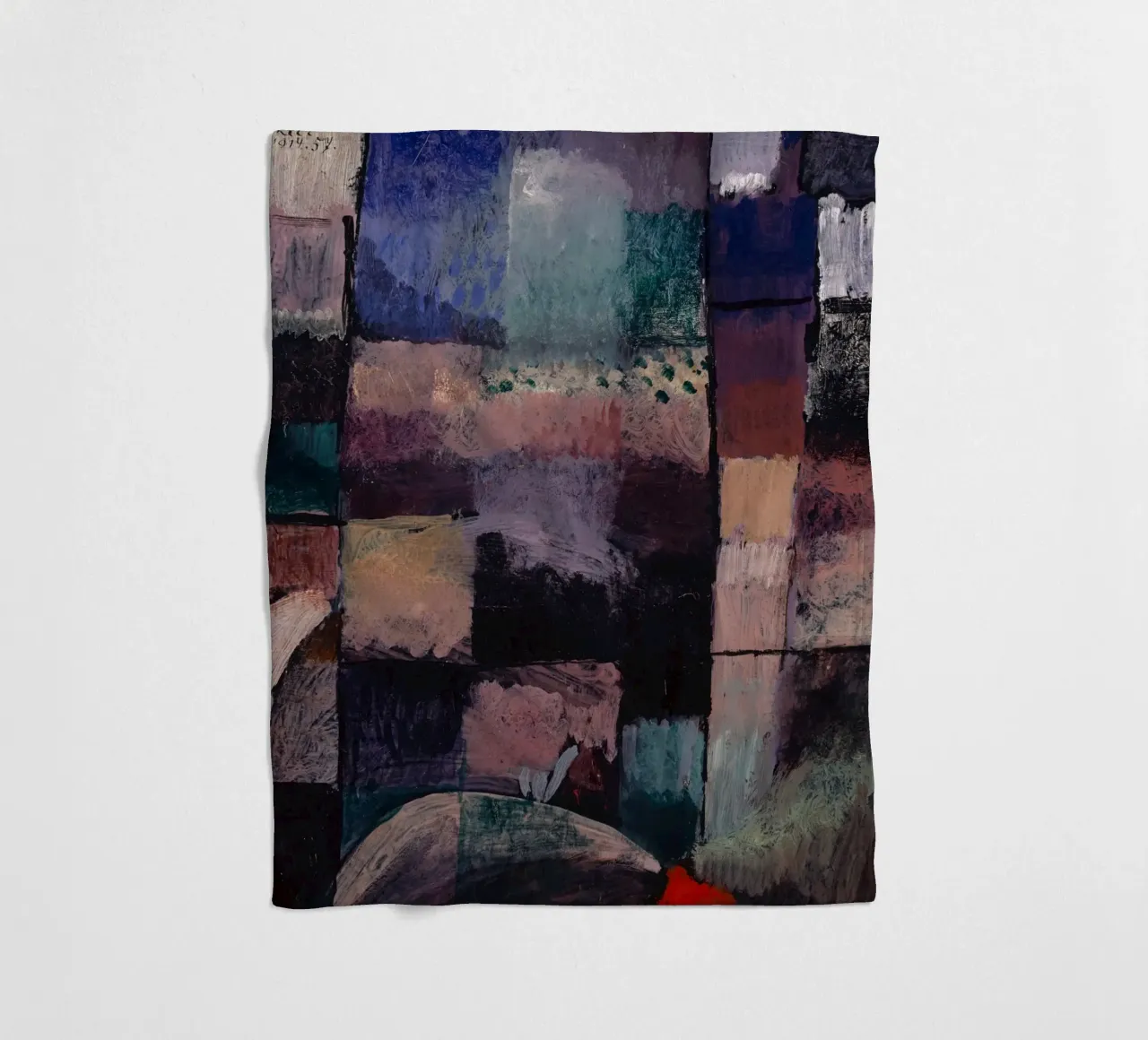 Paul Klee: Hammamet Motif - Abstract Color Blocks Masterpiec fleece blanket by NorwesClub
