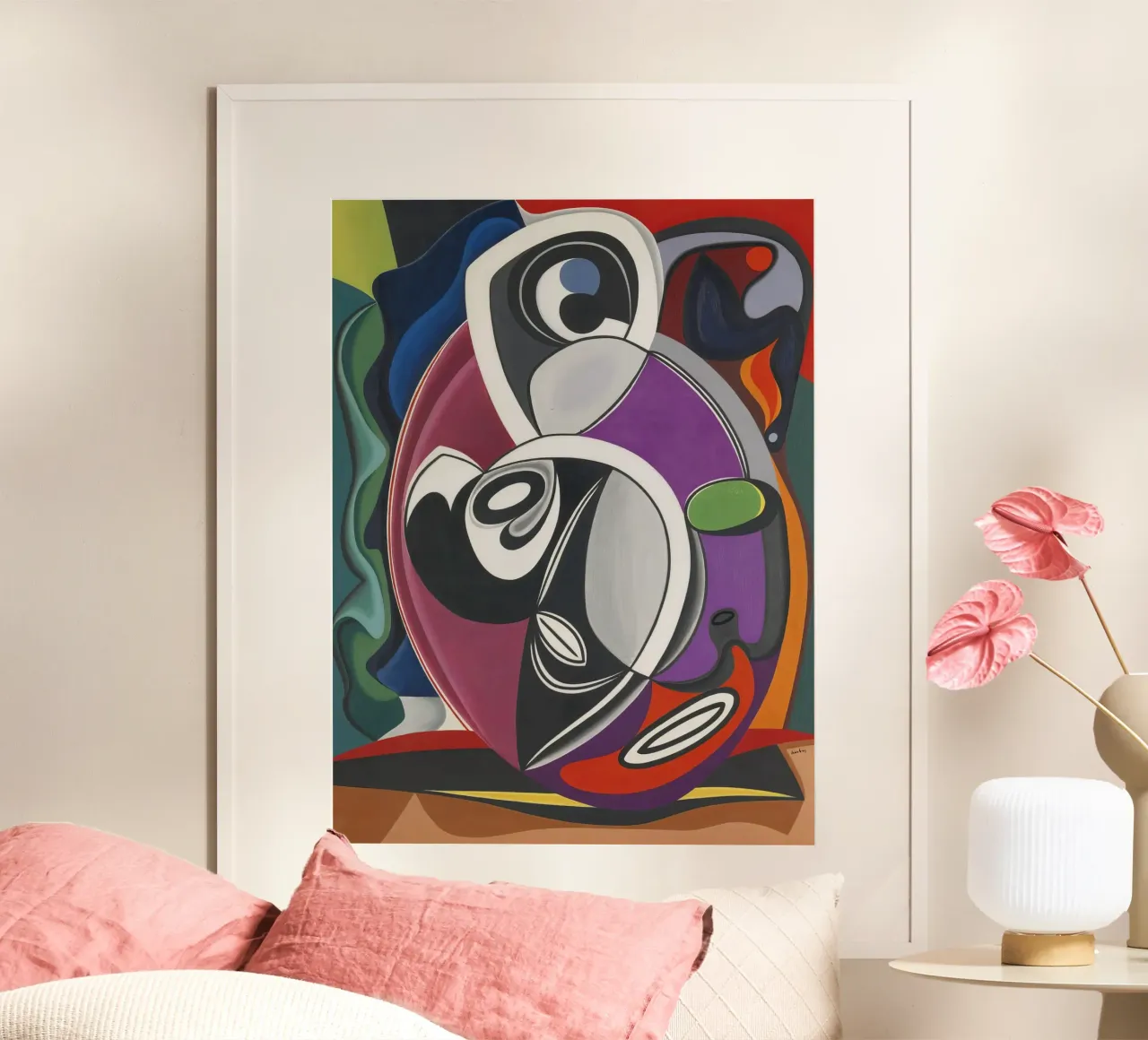 Auguste Herbin Abstract Art Poster - Vibrant Cubism Modern D hahnemühle by NorwesClub