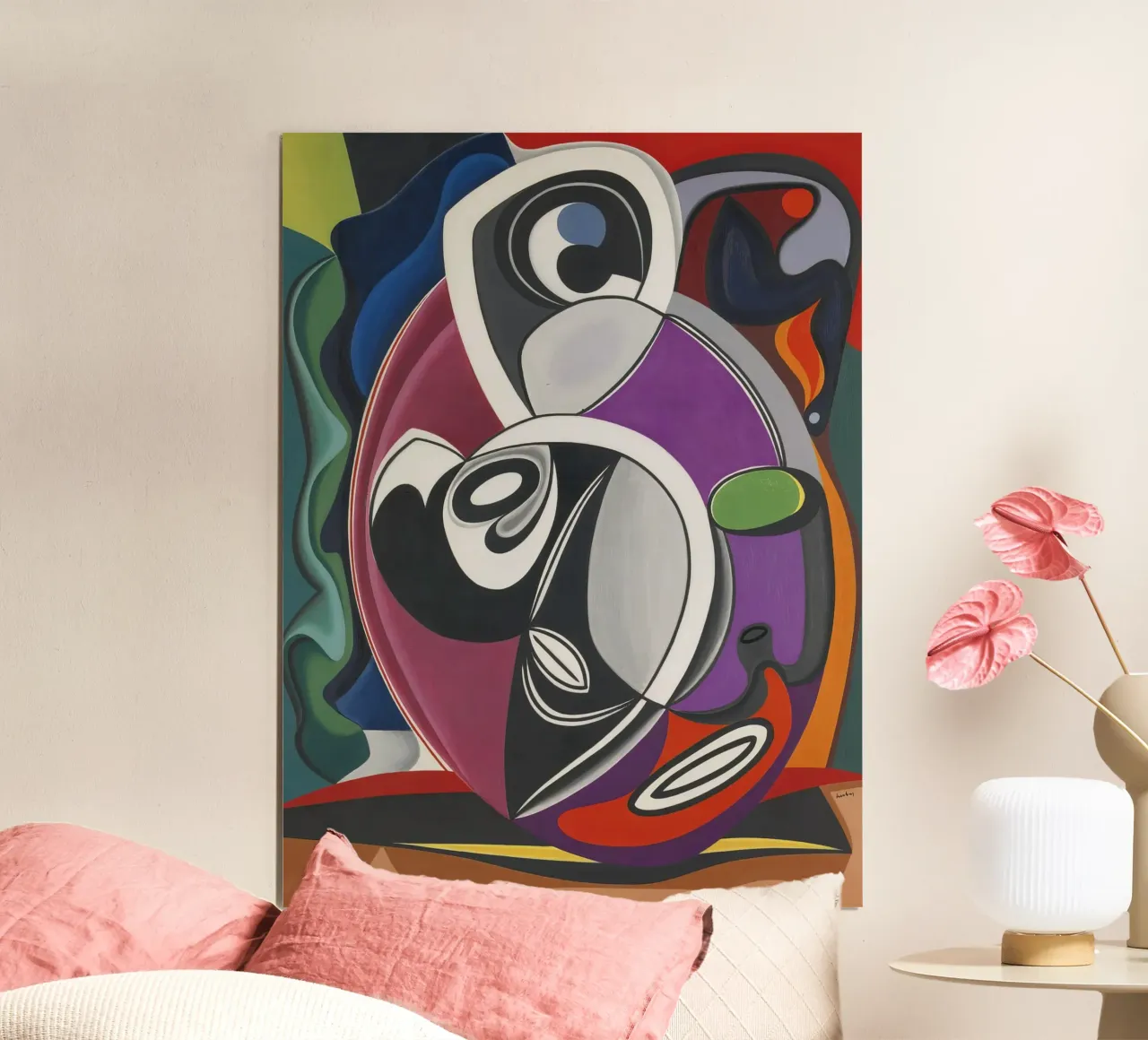 Auguste Herbin Abstract Art Poster - Vibrant Cubism Modern D hahnemühle by NorwesClub