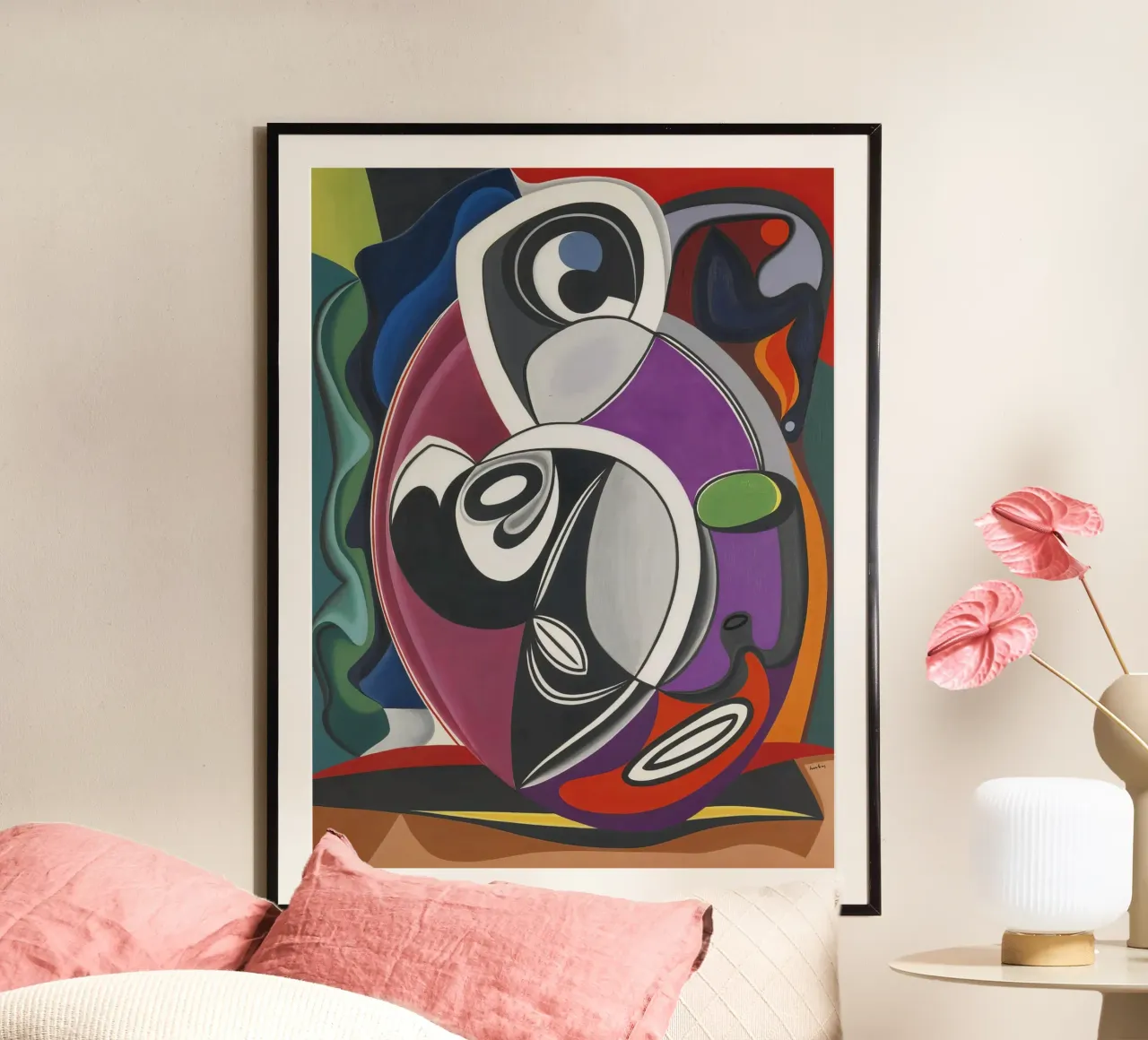 Auguste Herbin Abstract Art Poster - Vibrant Cubism Modern D hahnemühle by NorwesClub