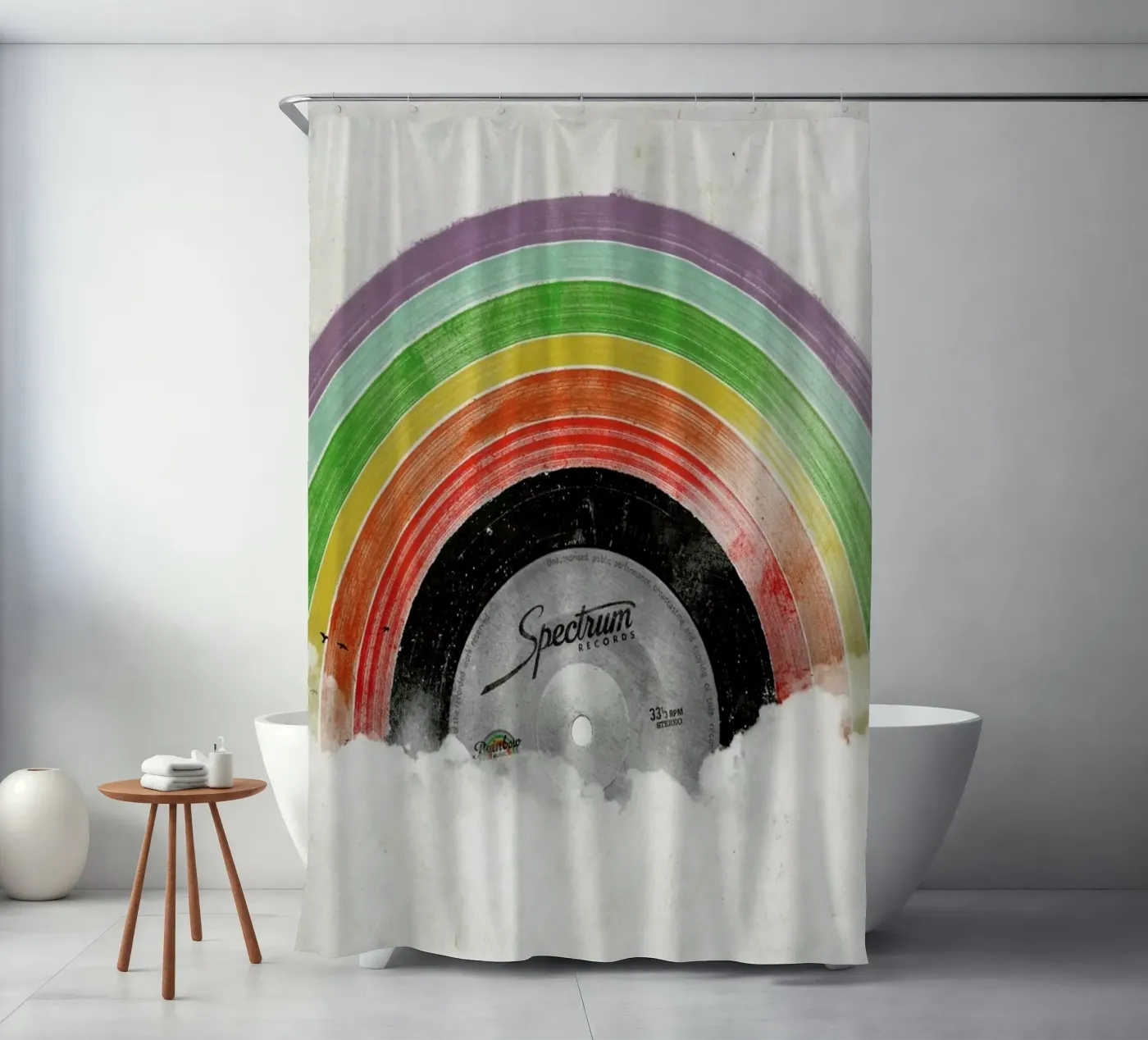 Rainbow Classics Duschvorhang von Florent Bodart
