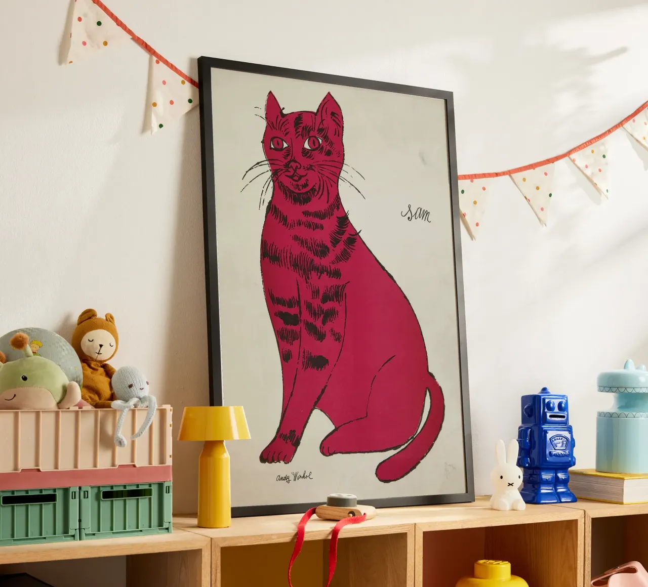 Il gatto Sam di Andy Warhol - Stampa icona felina della Pop Art poster da NorwesClub