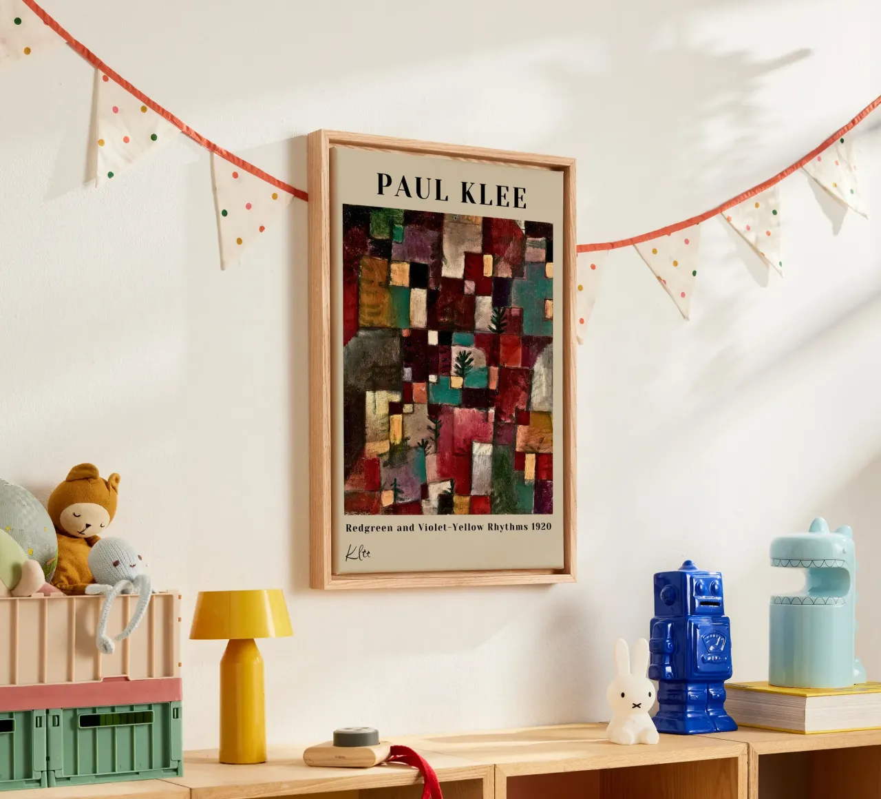 Paul Klee Redgreen & Violet-Yellow Rhythms Abstract Poster canvas by NorwesClub