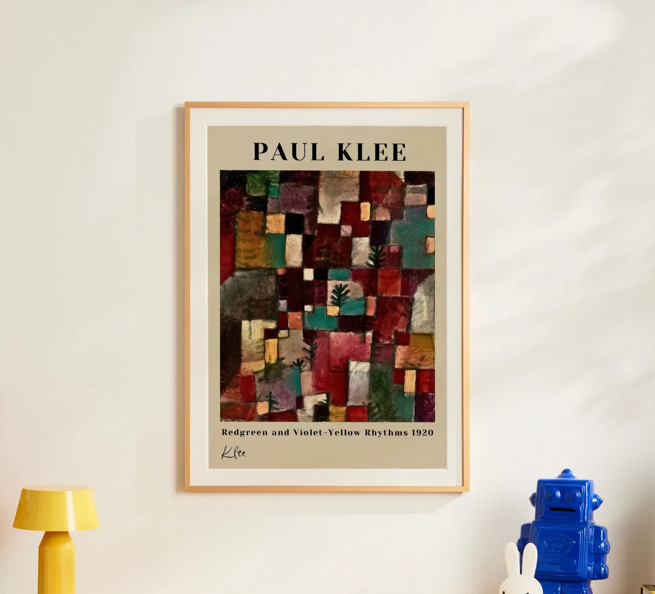 Poster astratto Paul Klee Ritmi verde-rosso e giallo-viola poster da NorwesClub