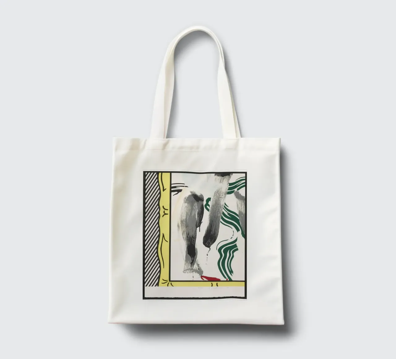 Roy Lichtenstein "Contro l'apartheid": dichiarazione di pop art borsa in juta da NorwesClub