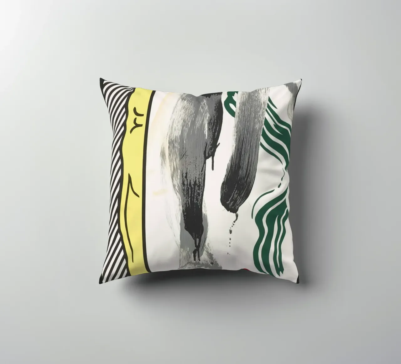Roy Lichtenstein "Contro l'apartheid": dichiarazione di pop art cuscino da NorwesClub
